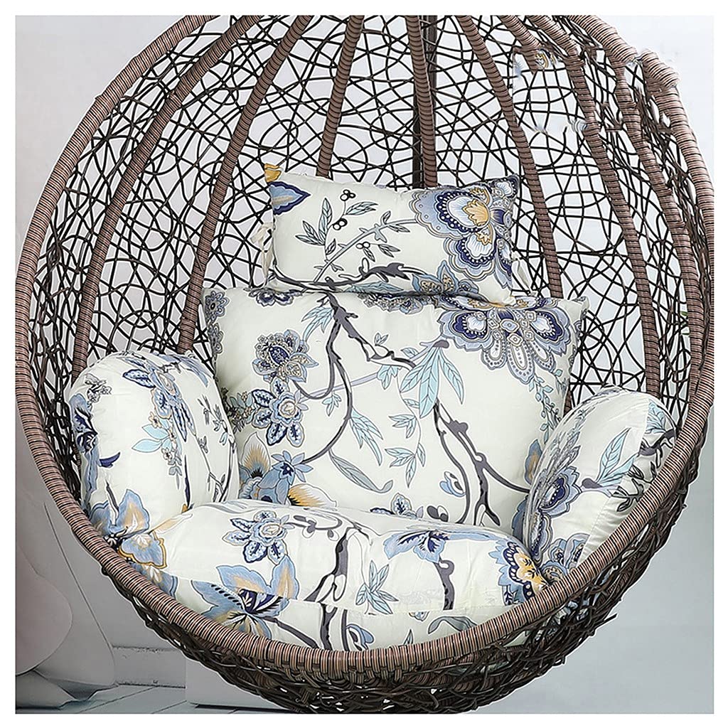 Washable Thickened Hanging Egg Chair Cushion - Replacement Pad for Patio Swing, Garden Basket Chair & Outdoor Hanging Seats (Style #14) - Perfect for Relaxing in Backyard, Porch or Sunroom