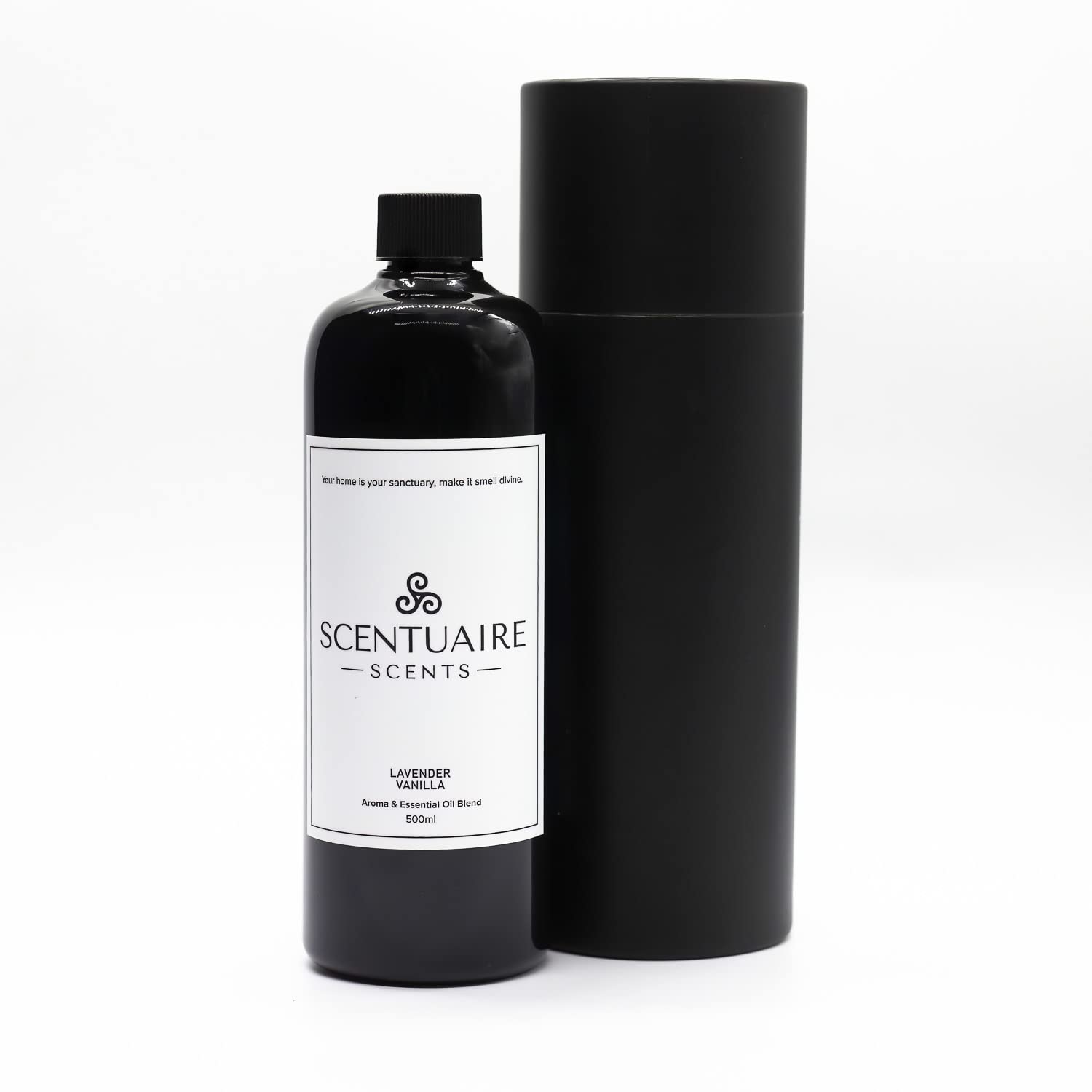 500ml Lavender Vanilla Essential Oil for Aromatherapy Diffusers | Premium Scented Oil Refill | Relaxation & Sleep Aid for Home & Spa