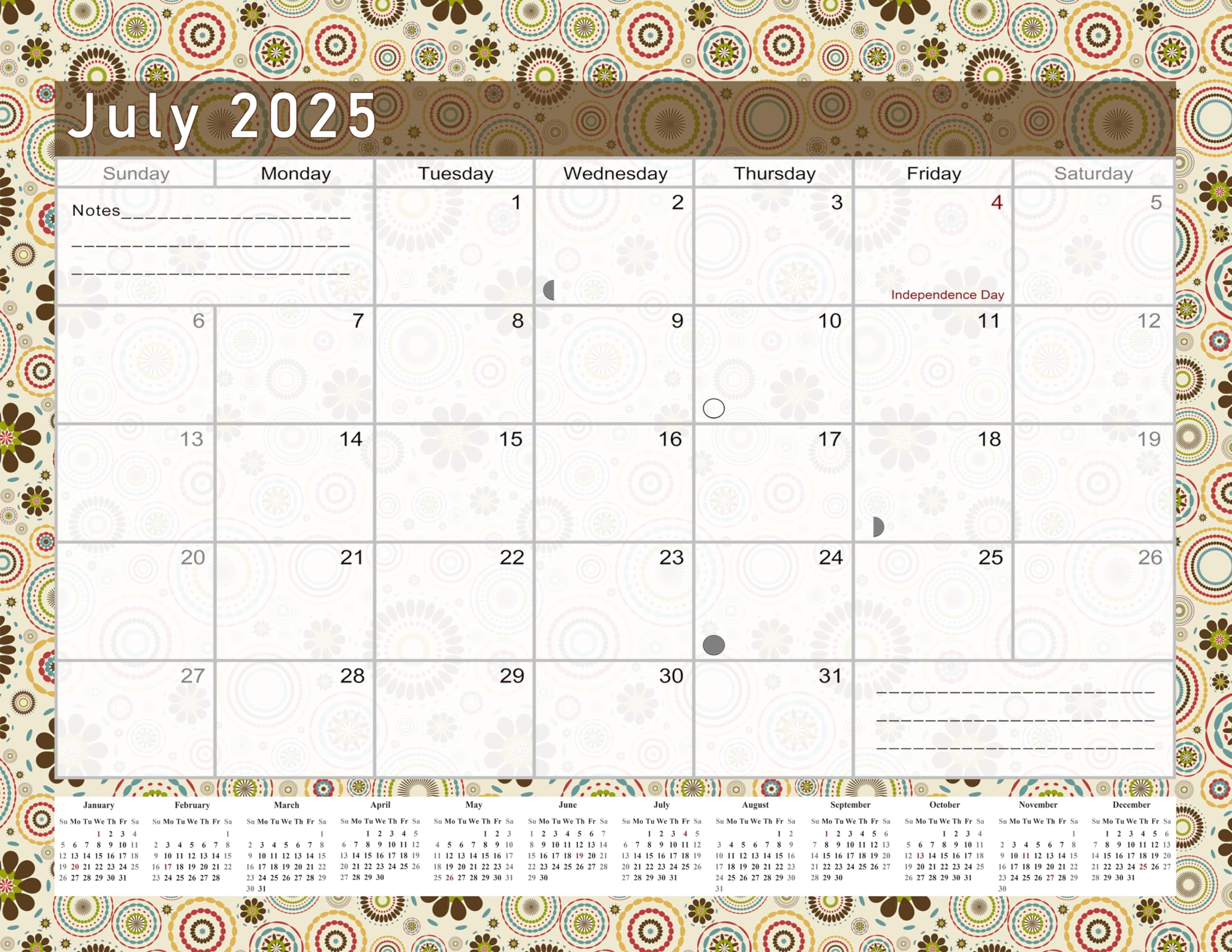 2025 Monthly Desktop & Wall Calendar Planner with Habit Tracker - Motivational Goal Journal for Daily, Weekly & Monthly Planning - Inspirational Productivity Tool (Edition #020) - Perfect for Office, Home & School Organization
