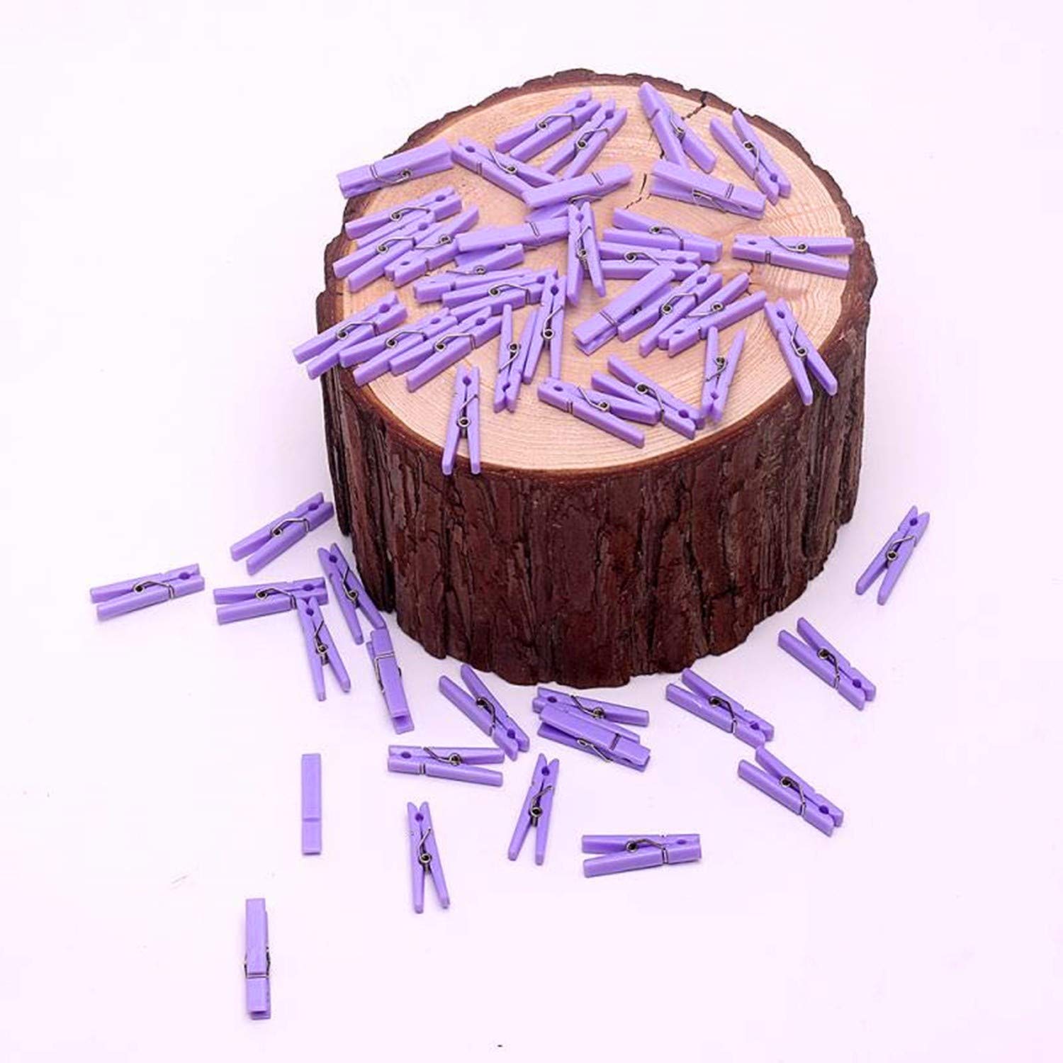 50-Pack Small Clear Plastic Clips - 1.4