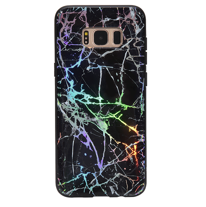 Holo Black Marble Samsung Galaxy Phone Case - Protective Slim Fit Cover for Galaxy S21/S22/S23 - Stylish & Durable for Everyday Use