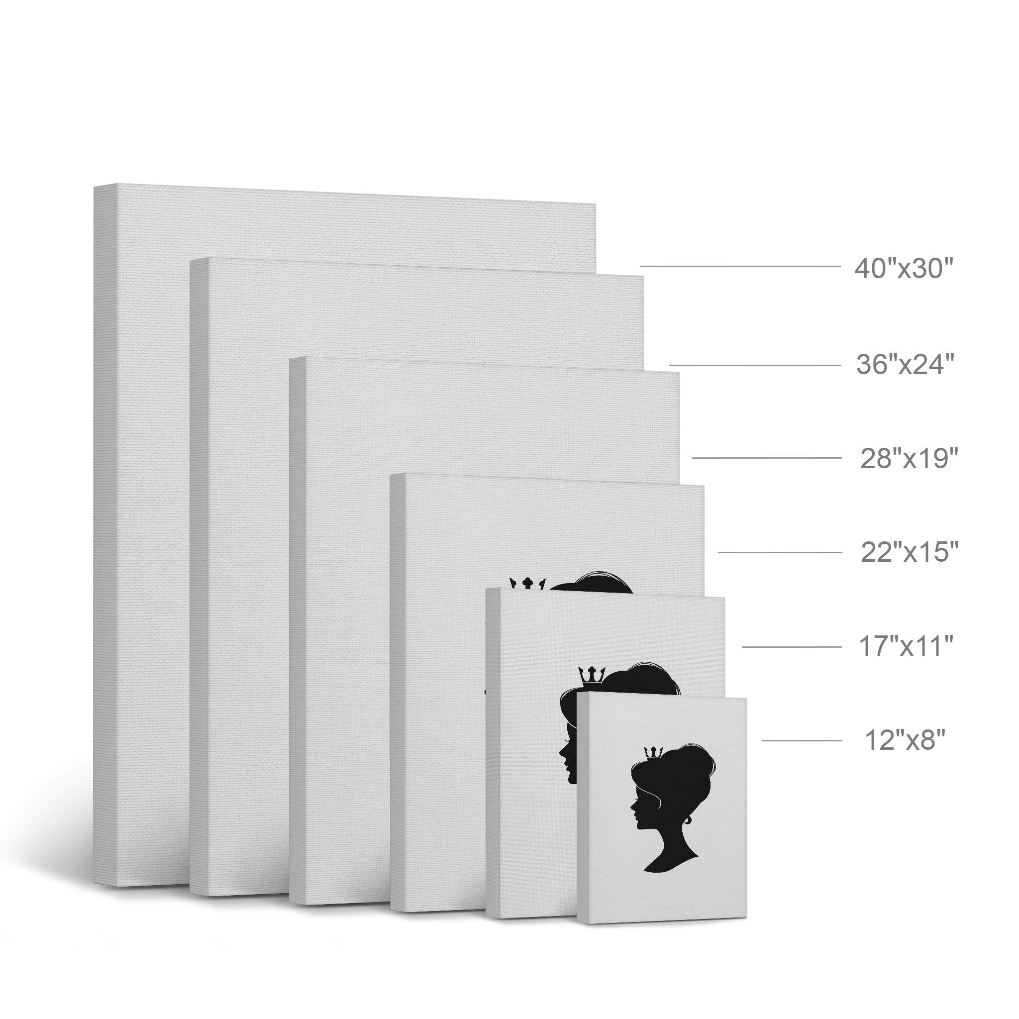 Smile Art Design Cinderella Inspirational Quote Black & White 2-Piece Canvas Wall Art Set - Glam Fashion Prints for Girls Room, Women's Dorm & Living Room Decor (28x19 Inches) | Perfect for Bedroom, Nursery & Home Office Wall Decor