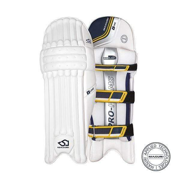 Masuri E Line Junior Cricket Batting Pads - Lightweight Protective Gear for Youth Cricket Players | Perfect for Practice, Matches & Training Sessions