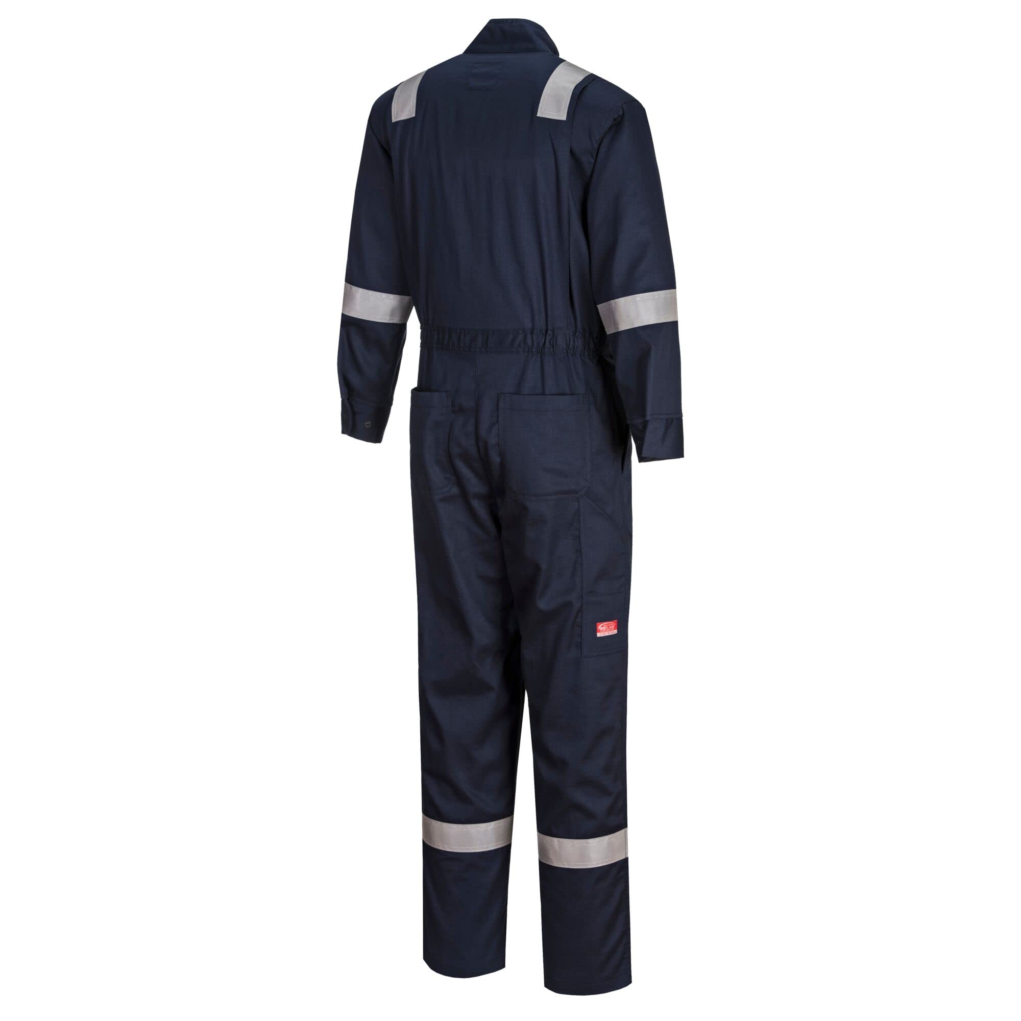 Portwest FR504 Women's Flame Resistant Coveralls - 88/12 Cotton/Nylon Blend, Reflective Safety Workwear (Navy, Large) | OSHA Compliant for Construction, Oil & Gas, Electrical Work & Industrial Safety