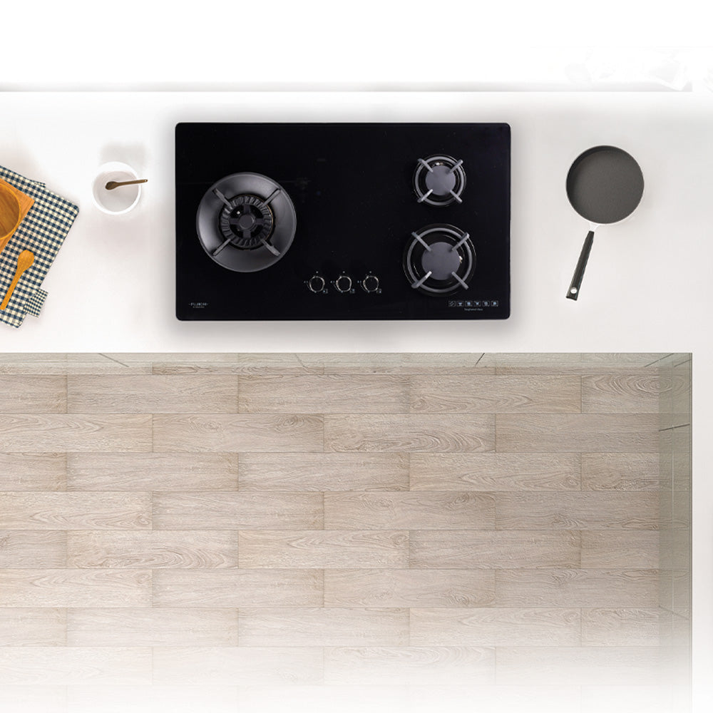 FH GS5035 SVGL TG Gas Stove - 3 Burner Sizes for Precise Cooking | Perfect for Home Kitchens & Outdoor Camping