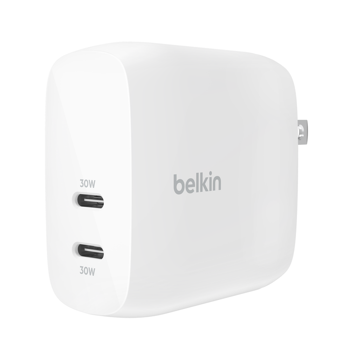 Belkin 60W Wall Adapter - Fast Charging Power Supply for iPhone, Samsung, iPad - Perfect for Home, Office & Travel