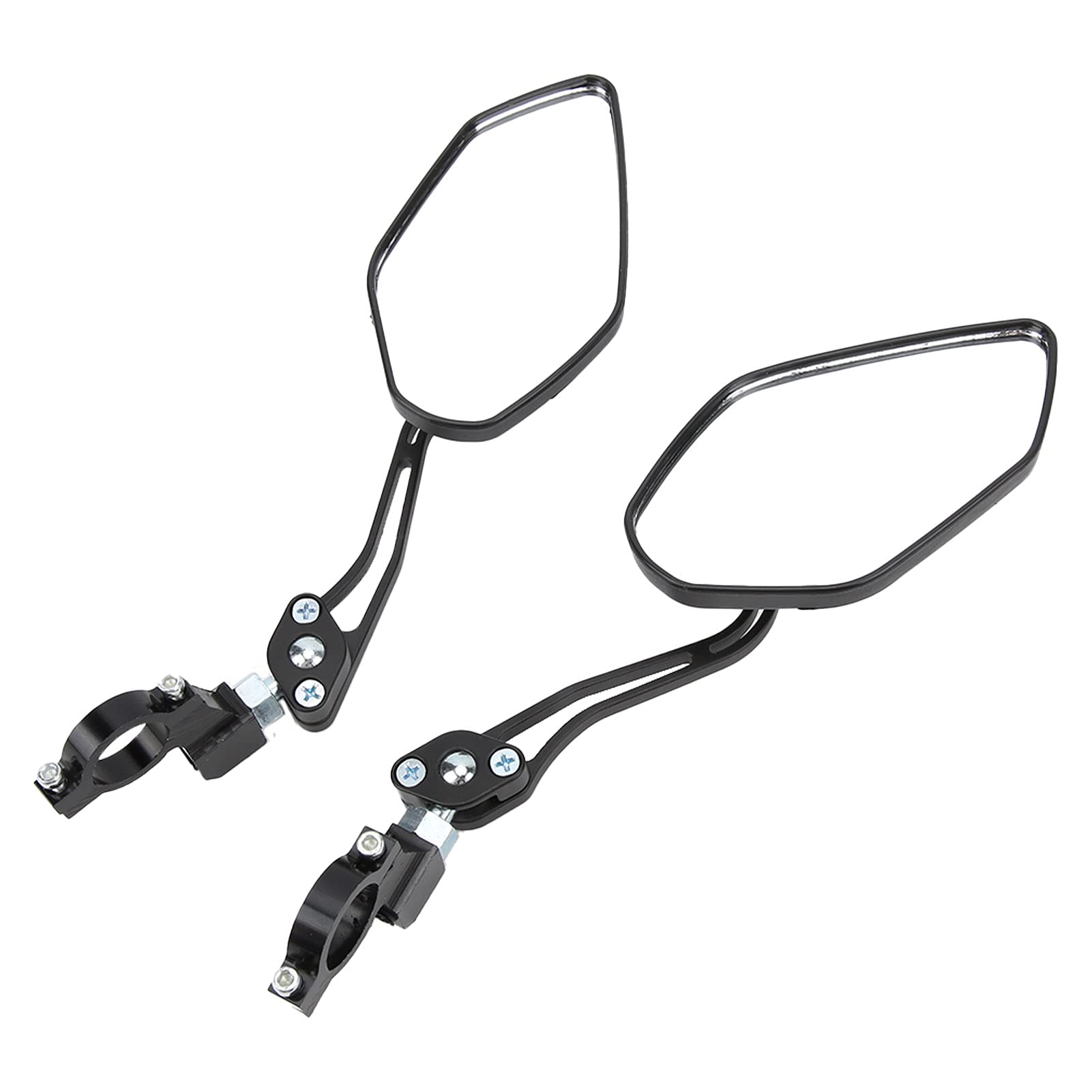 Adjustable Aluminum Alloy Bike Mirror - Rear View Safety Mirror for Electric Bicycles, Mountain Bikes & Motorcycles | Durable Flexible Flat Design for Commuting & Off-Road Cycling