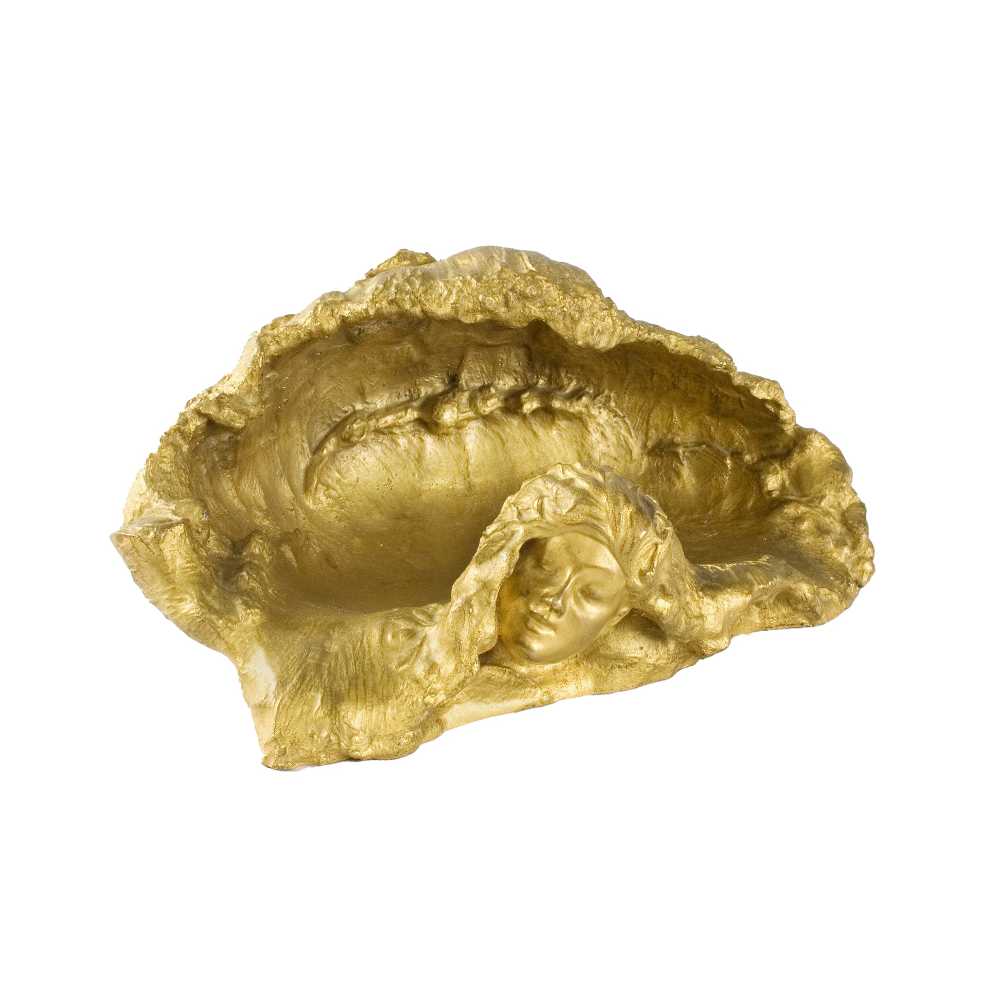 Paul Loiseau Rousseau Riding the Wave Gilt Bronze Vide Poche - Decorative Catch-All Tray for Jewelry, Keys & Coins | Elegant Home Desk & Entryway Organizer