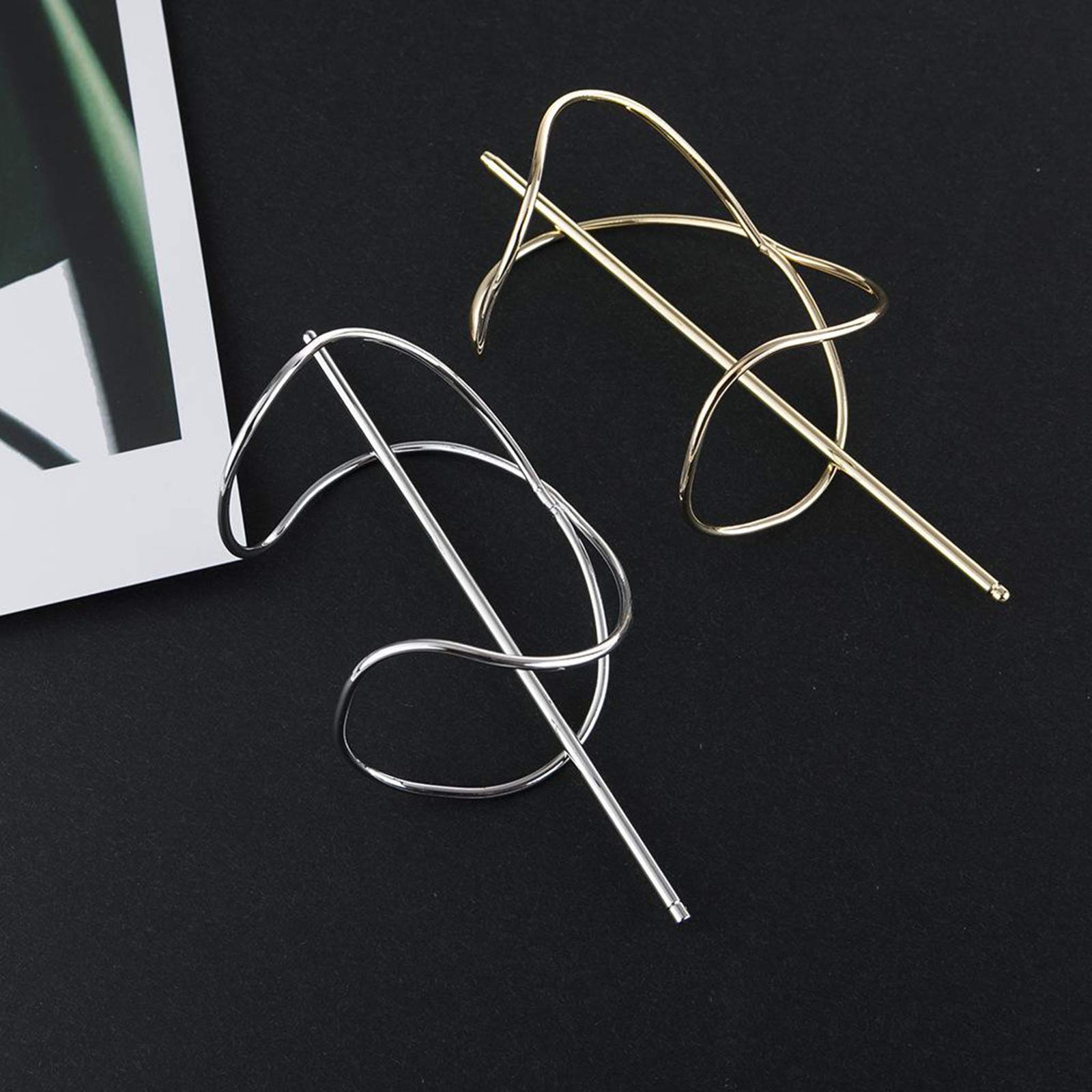 LOSA Women's Boho Hairpin Stick - Gold Hair Slide Clip for Buns, Ponytails & Updos | Vintage Hair Accessories for Weddings, Parties & Everyday Wear
