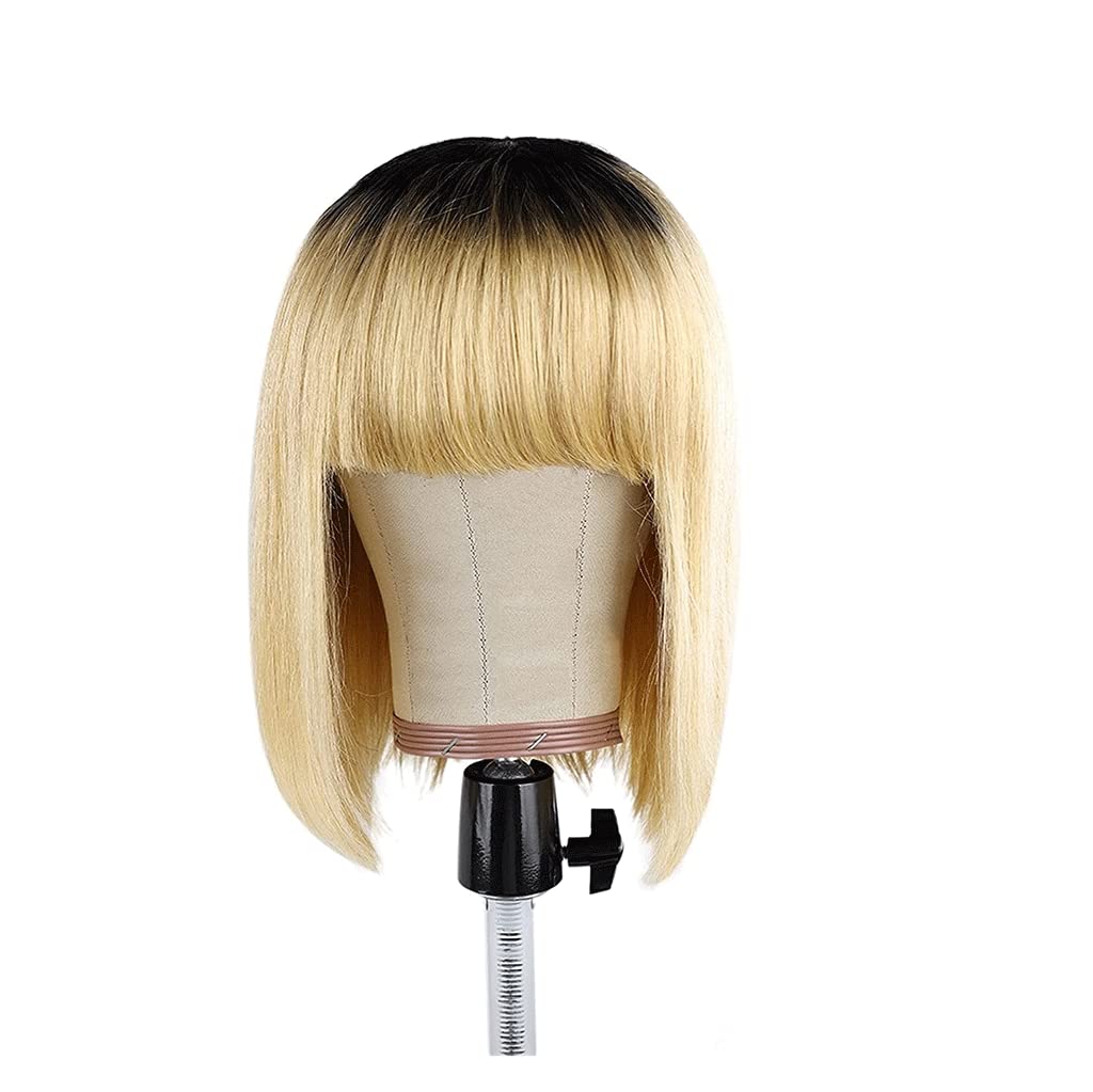 Human Hair Wigs for Women - Short Bob Style with Headband & Bangs | Straight Natural Daily Wig for Girls, Cosplay & Parties | Face-Flattering & Comfortable Design | Perfect for Work, Dating & Special Events