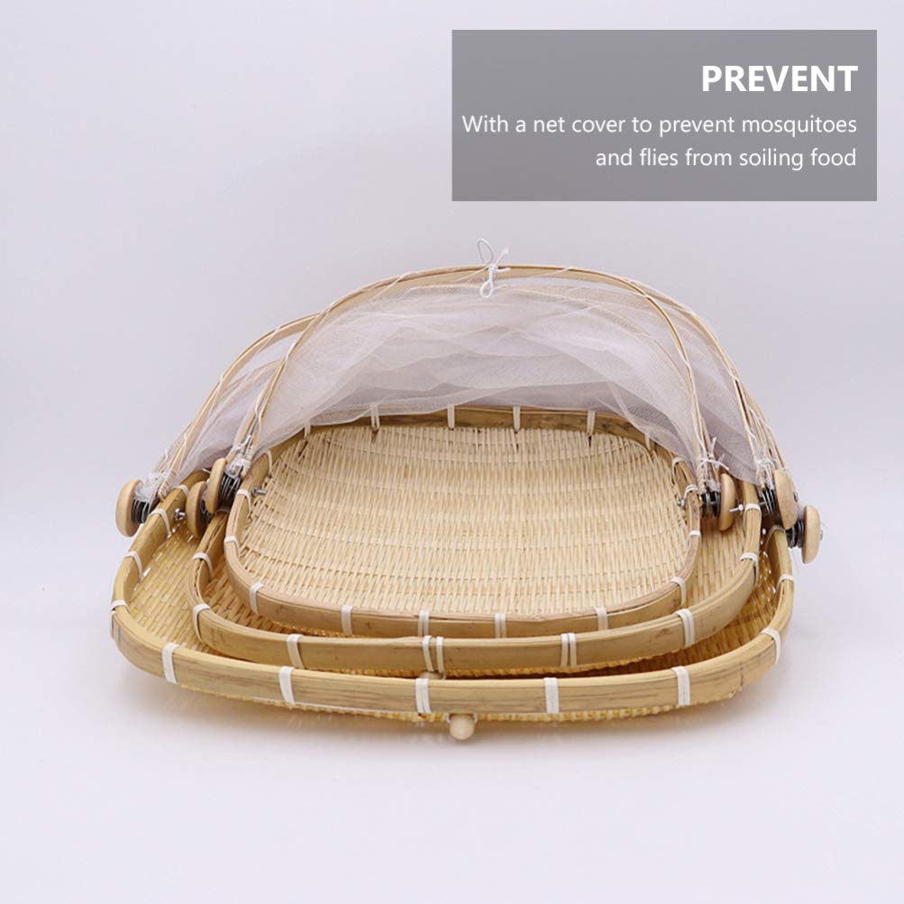Versatile Handmade Bamboo Bread Basket - Kitchen Utensil for Bread, Fruits & Storage | Eco-Friendly Household Organizer for Countertop, Dining Table & Pantry