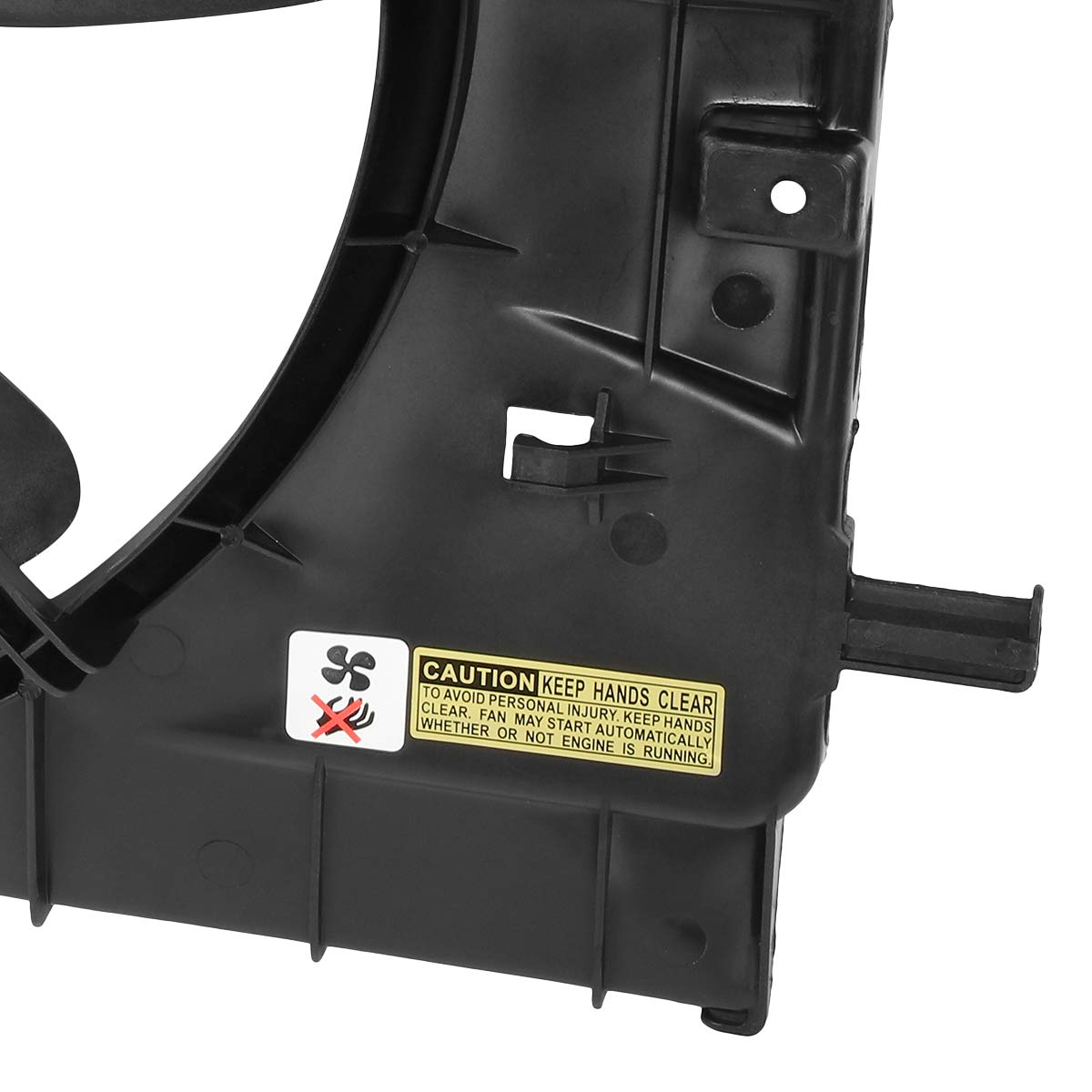 DNA MOTORING OEM-RF-0168 Black Radiator Cooling Fan Assembly - Direct Replacement for 06-11 Chevy HHR 2.2L 2.4L - Improved Cooling Efficiency - Perfect for Engine Overheating Prevention & Summer Driving