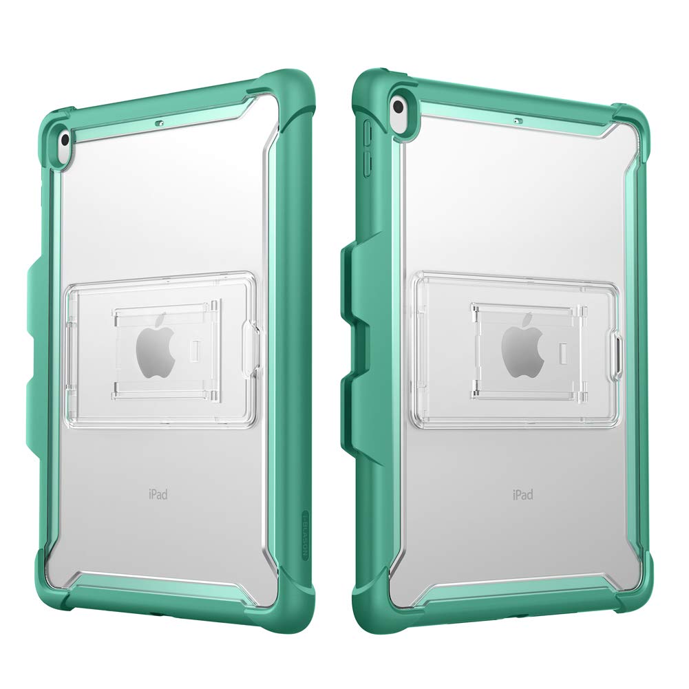 i-Blason Ares Protective Case for iPad 9th/8th/7th Gen (10.2-inch 2021/2020/2019) - Shockproof Full-Body Cover with Built-in Screen Protector, Kickstand & Apple Pencil Holder - Perfect for Work, Travel & School (Green)