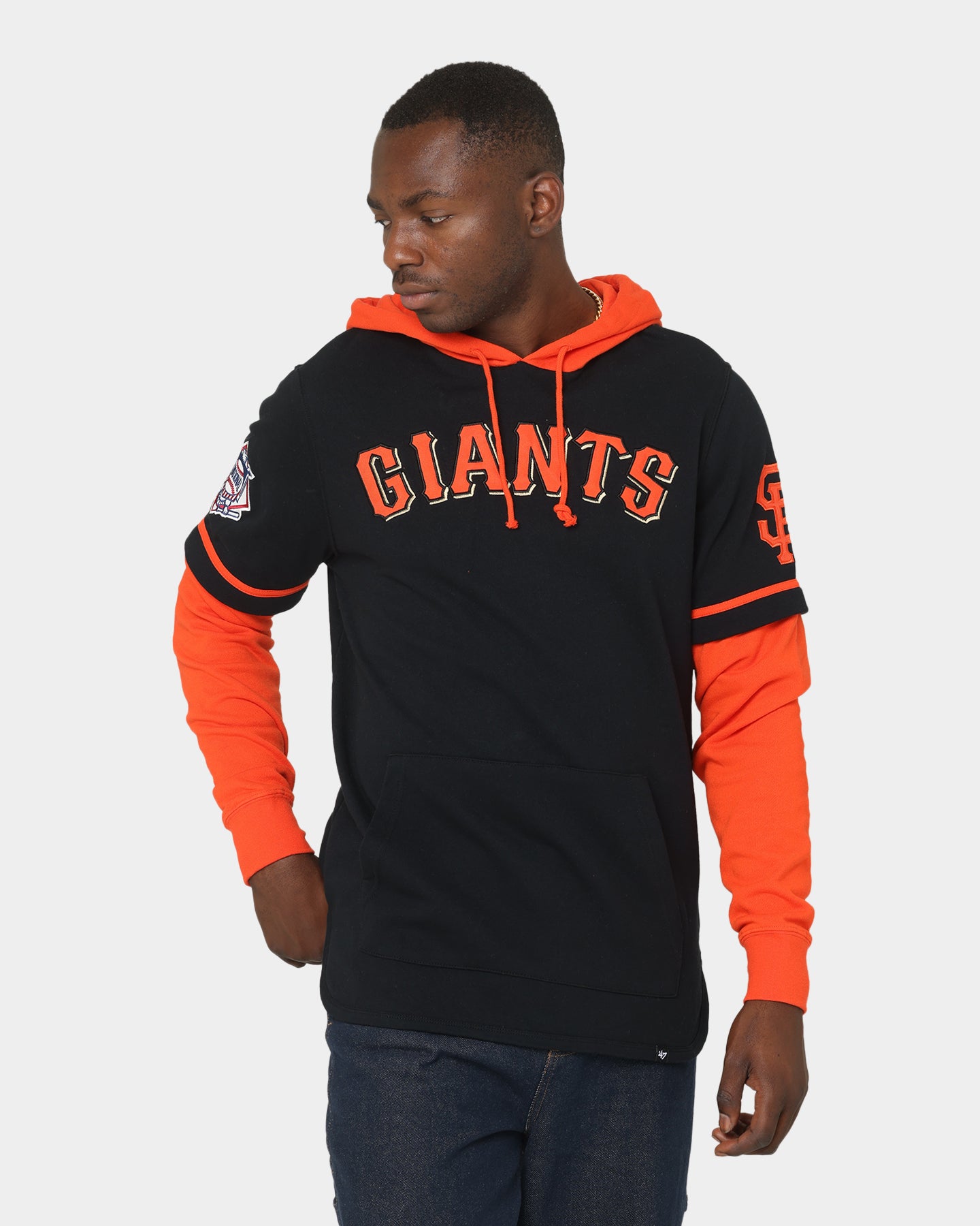 47 Brand San Francisco Giants Shortstop Hoodie - Jet Black - Men's Baseball Fan Apparel for Game Day & Casual Wear