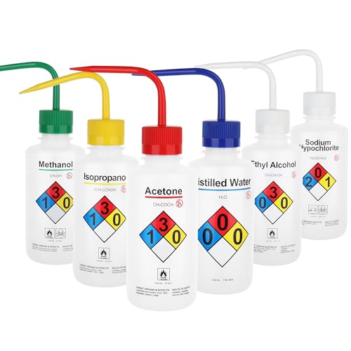 Safety Wash Bottles, 6PCS