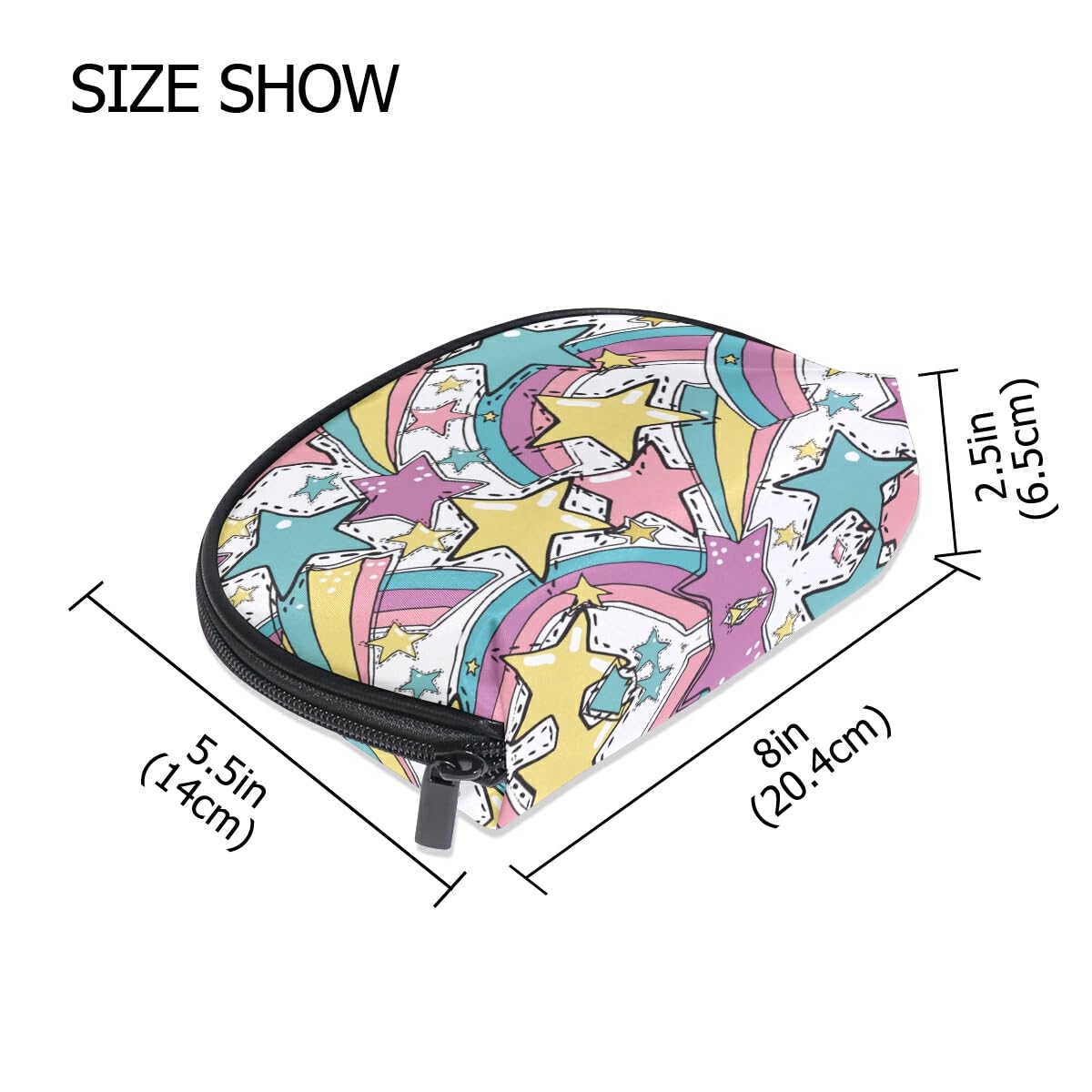 Rainbow Makeup Pouch for Women & Teens - Travel Cosmetic Organizer with Compartments - Perfect for Toiletries & Travel Essentials