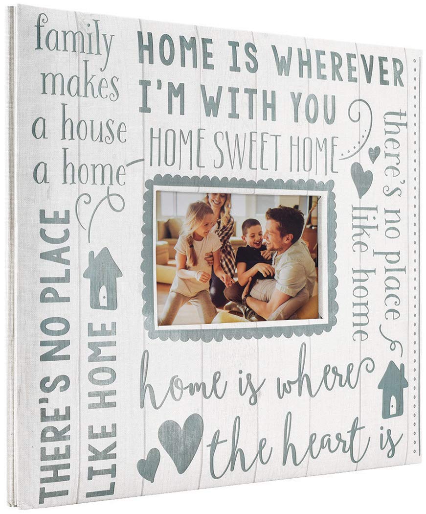 10-Page Expandable Scrapbook Album - 12x12 Inch Pages, 13.5x12.5 Inch Size - Perfect for Family Memories, Wedding Photos & DIY Craft Projects | Home Sweet Home Design