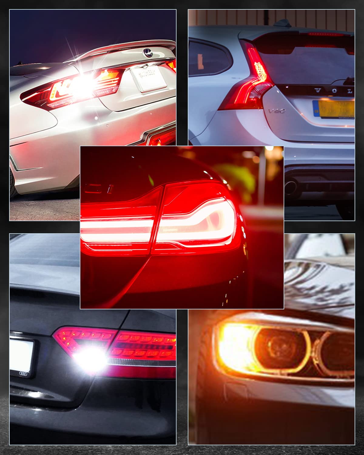 NOVSIGHT 1156 LED Brake Light Bulbs - 300% Brighter 1141 1003 Turn Signal & Tail Lights - BA15S 7506 LED Bulb Replacement for Reverse Backup Lights - Pack of 2 - Perfect for Safer Night Driving & Enhanced Vehicle Visibility