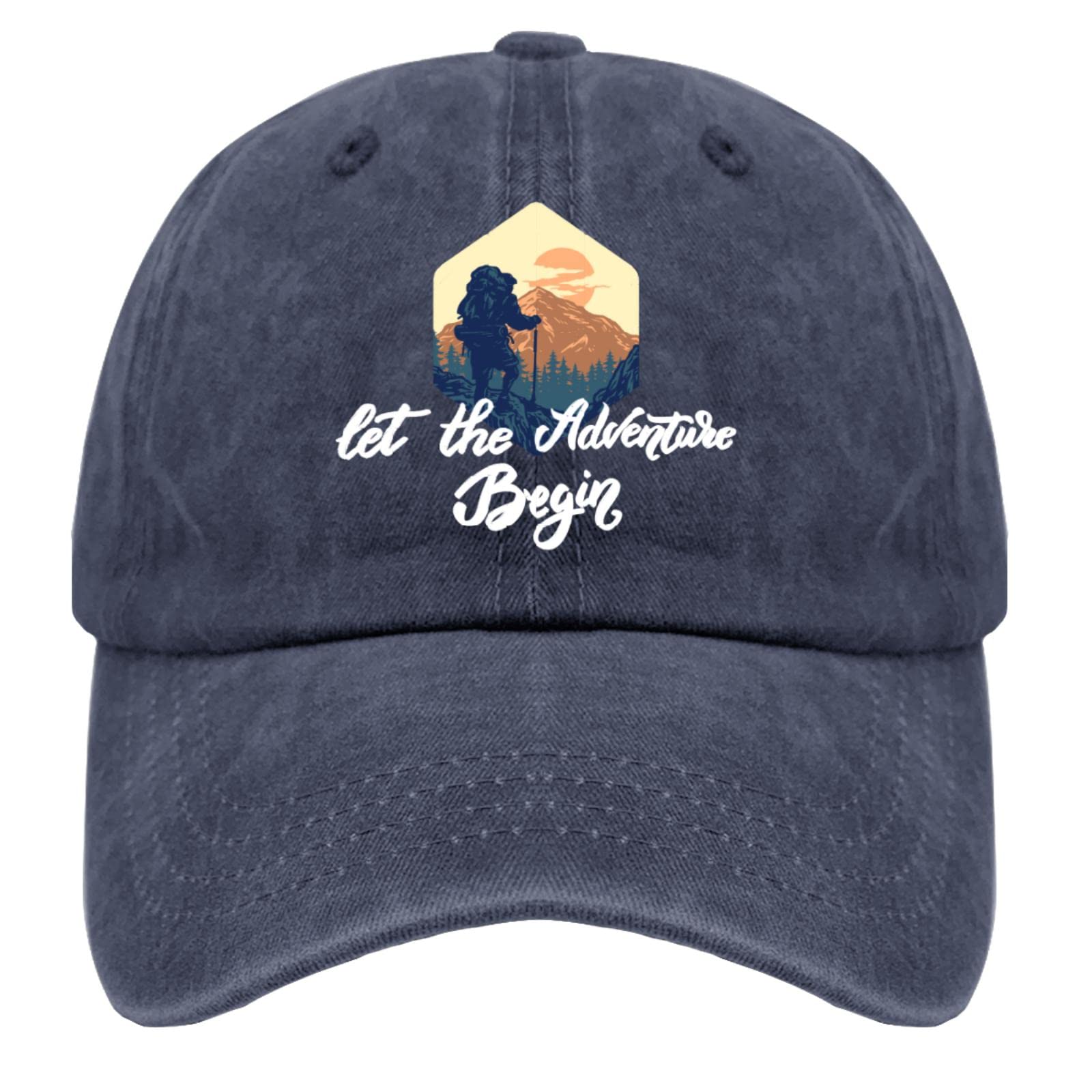 Men's Hiking Baseball Cap - Adjustable Outdoor Adventure Hat for Men in Navy Blue | Perfect for Hiking, Camping & Travel