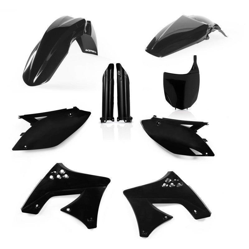 Acerbis Full Plastic Kit for 2009-2012 Kawasaki KX250F Motorcycle - Black | Dirt Bike Body Replacement Parts for Off-Road Racing & Trail Riding