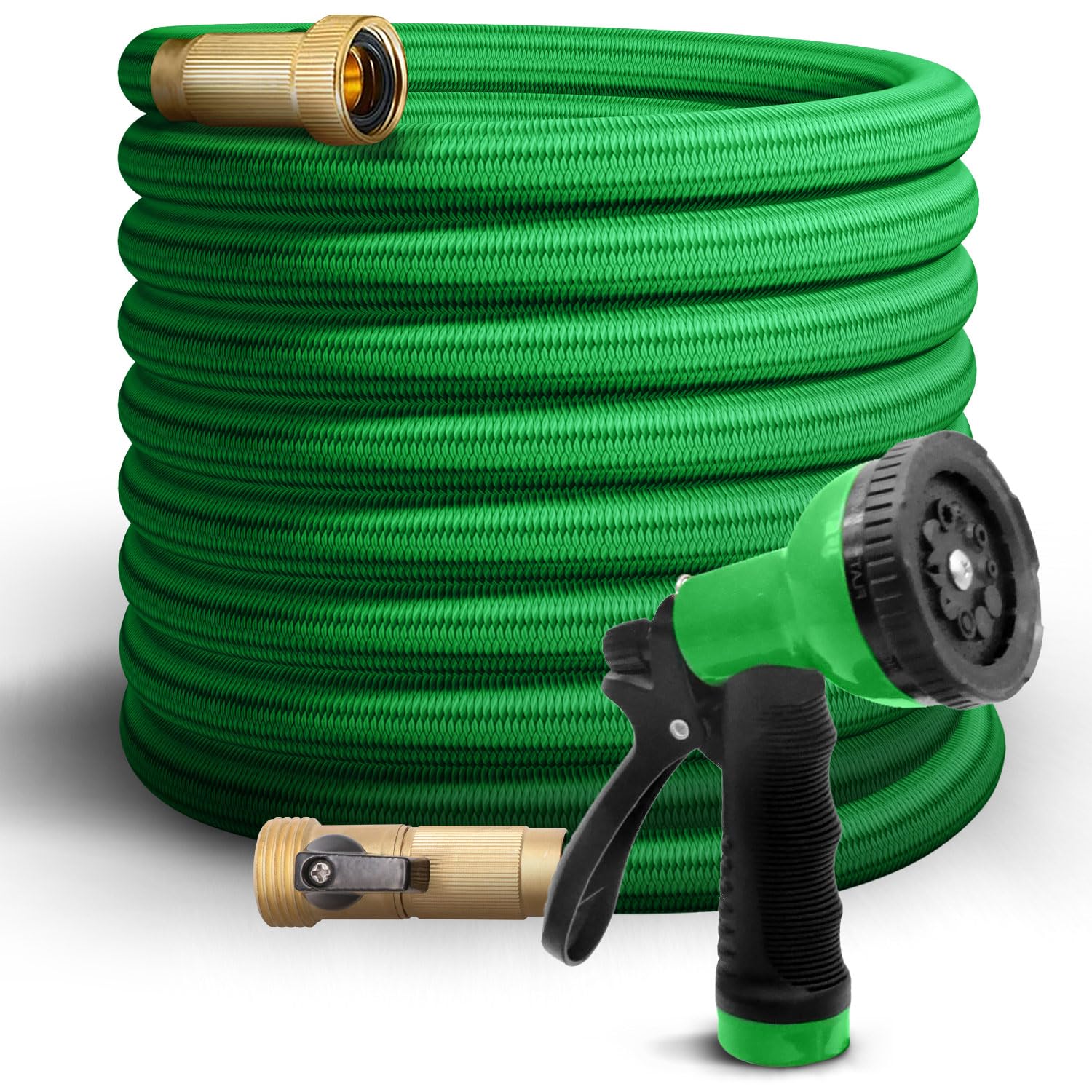 **75 Ft Heavy Duty Garden Hose with Spray Nozzle - Lightweight, Kink Resistant & Durable for Watering, Sprinkling, Cleaning - Perfect for Lawns, Gardens, Car Washing & Outdoor Use**