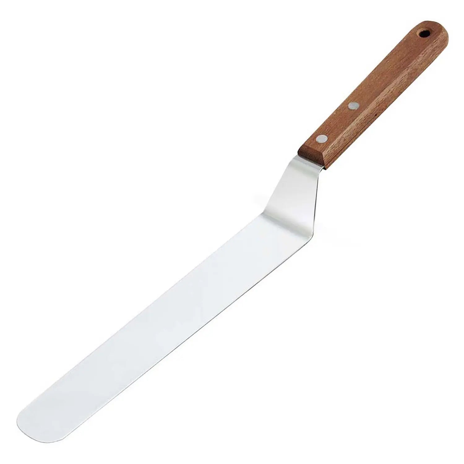 Premium Stainless Steel Offset Icing Spatula with Ergonomic Wooden Handle - Perfect for Cake Decorating, Baking, and Pastry Making - Ideal for Home Bakers & Professional Chefs
