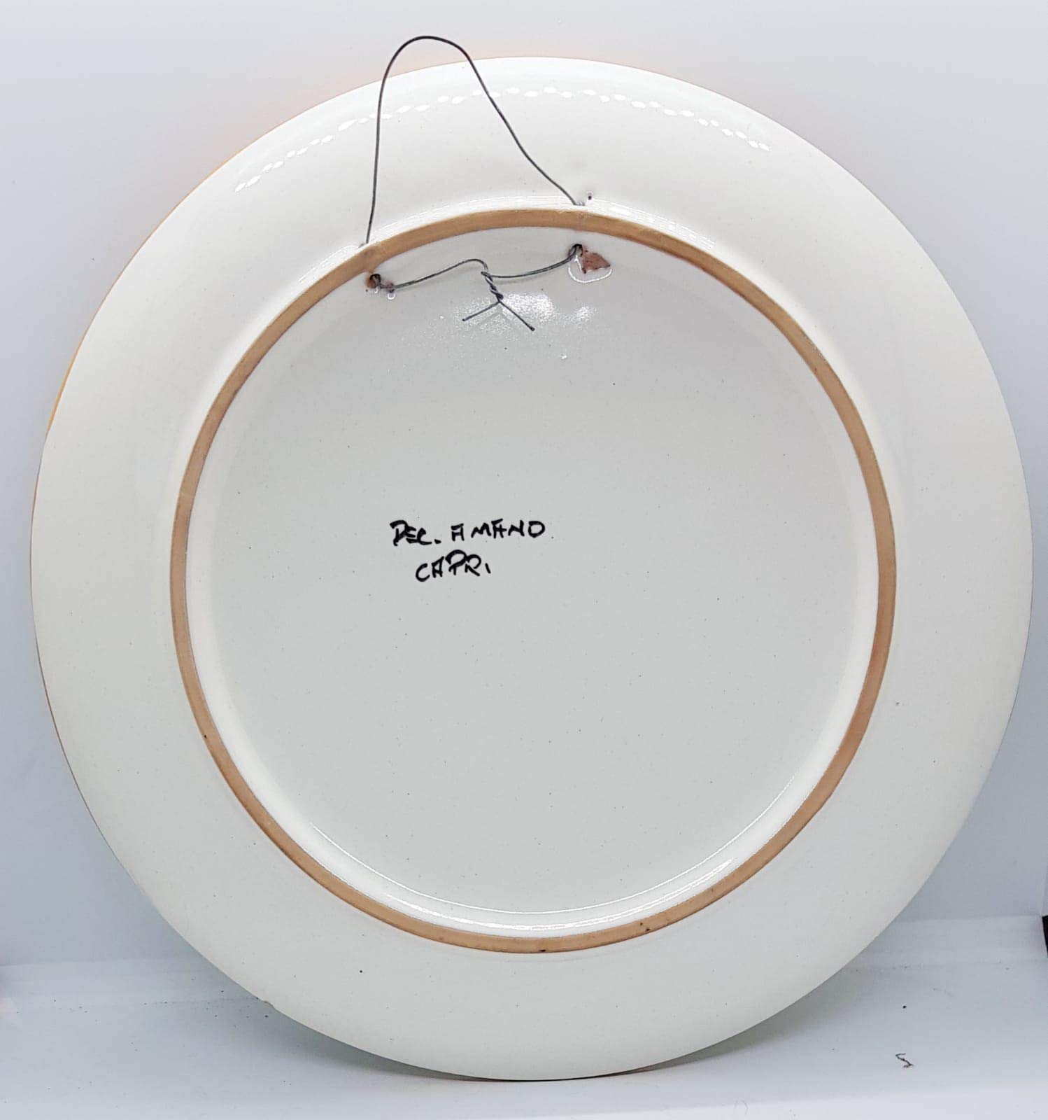 Handmade Ceramic Wall Plate - Unique Capri Line Piece Made in Italy | Perfect for Kitchen Decor, Dining Room Art & Mediterranean Style Home Accents