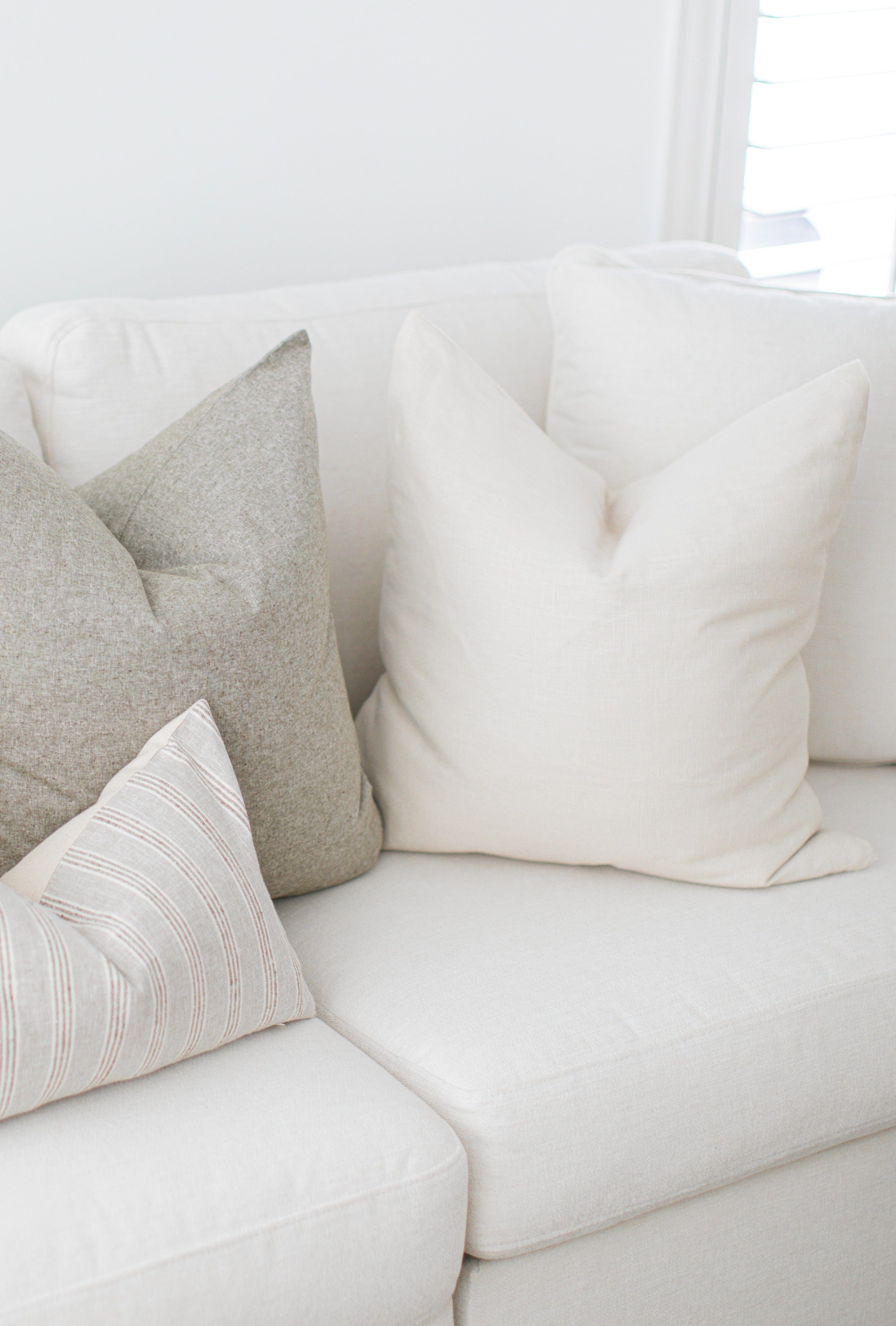 Organic Oatmeal Linen Pillow Cover - Breathable & Hypoallergenic Bedding for Home Decor, Sofa, Bedroom & Living Room - Eco-Friendly Natural Fiber Pillowcase for Comfort & Style