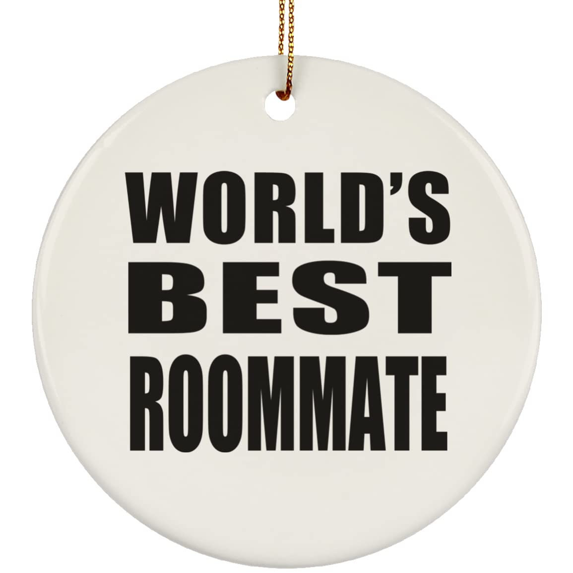 Christmas Tree Decorations - Circle Ornaments for Holiday Decor | Best Roommate Gift Ideas for Birthday, Anniversary, Valentine's Day, Mother's Day & Father's Day | Perfect Presents for Men, Women, Him, Her, Friends, Mom, Dad & Wife | Home Party Decor & Festive Gift Giving