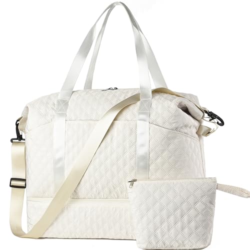 Oversize Travel Bag with Toiletry Bag - White1