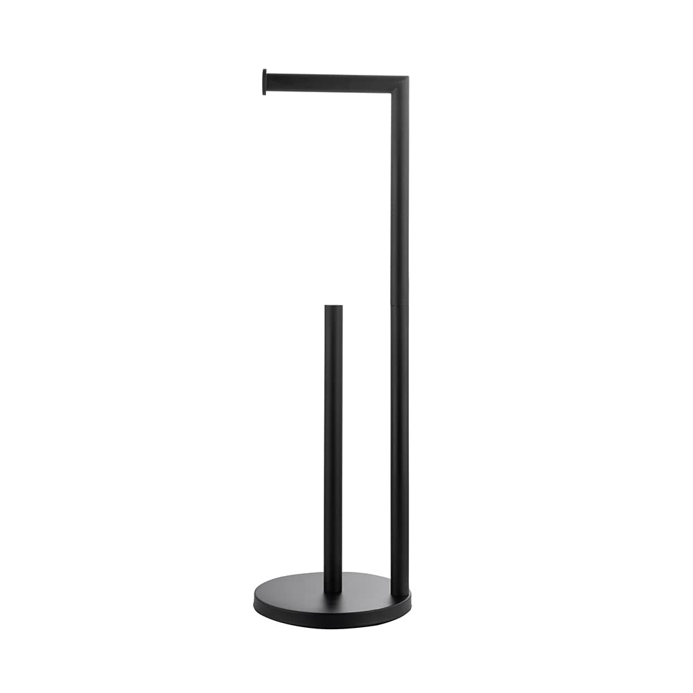 Freestanding Bathroom Toilet Paper Holder with Storage - Durable Stainless Steel Toilet Roll Stand for Home, Office & RV Use