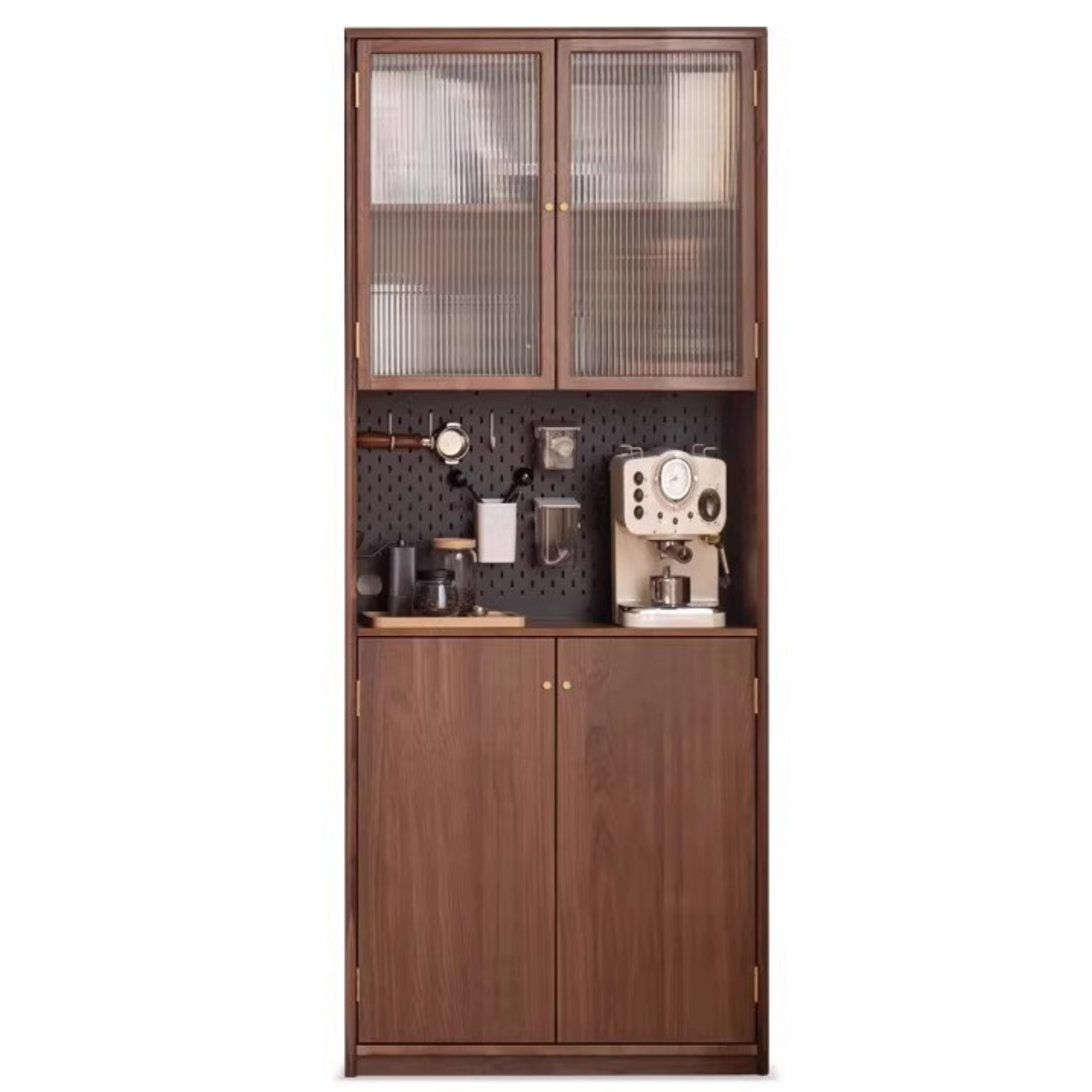 Black Walnut Solid Wood Bookcase - Free Standing Adjustable Bookshelf for Living Room, Office & Study | Modern Home Storage Furniture