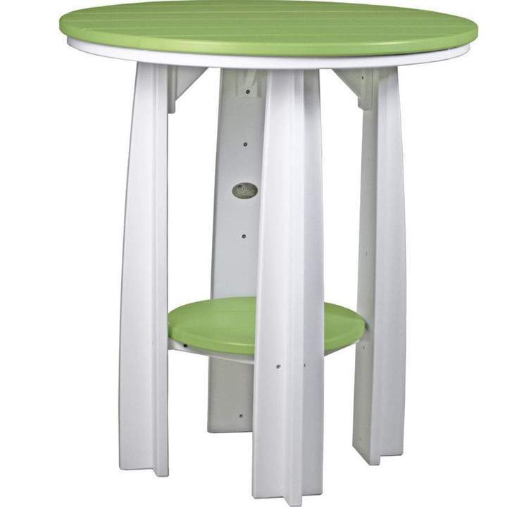 LuxCraft 3-Piece Outdoor Poly Rattan Balcony Dining Set - Black Frame with Lime Green Cushions - Perfect for Small Patio, Apartment Balcony & Garden Bistro