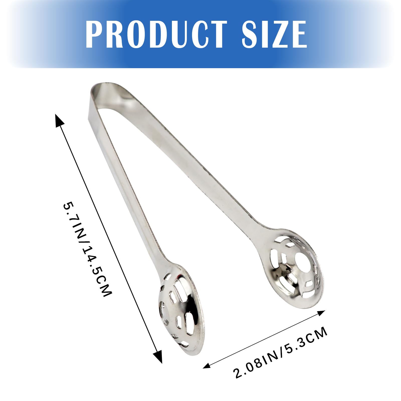 Stainless Steel Whiskey Ice Cube Tongs - Reusable Metal Ice Ball & Sphere Tongs for Chilling Beverages, Cocktails, and Iced Tea - Perfect for Home Bars, Parties, and Gift Giving