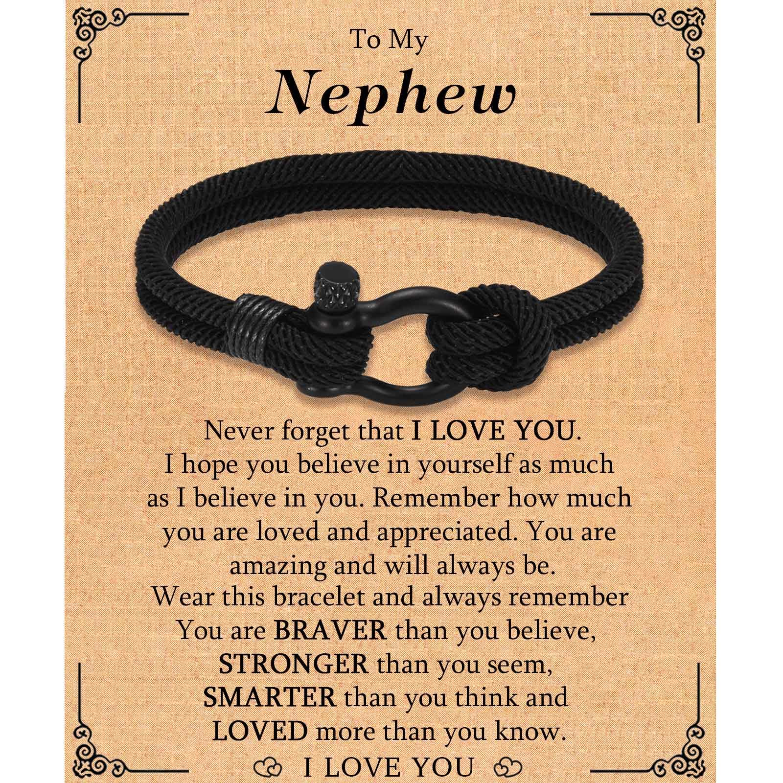 Braided Bracelet for Teen Boys - Graduation, Birthday, Christmas Gift for Son, Grandson, Brother | Durable Men's Friendship Bracelet - Perfect for Confirmation, School Events & Everyday Wear
