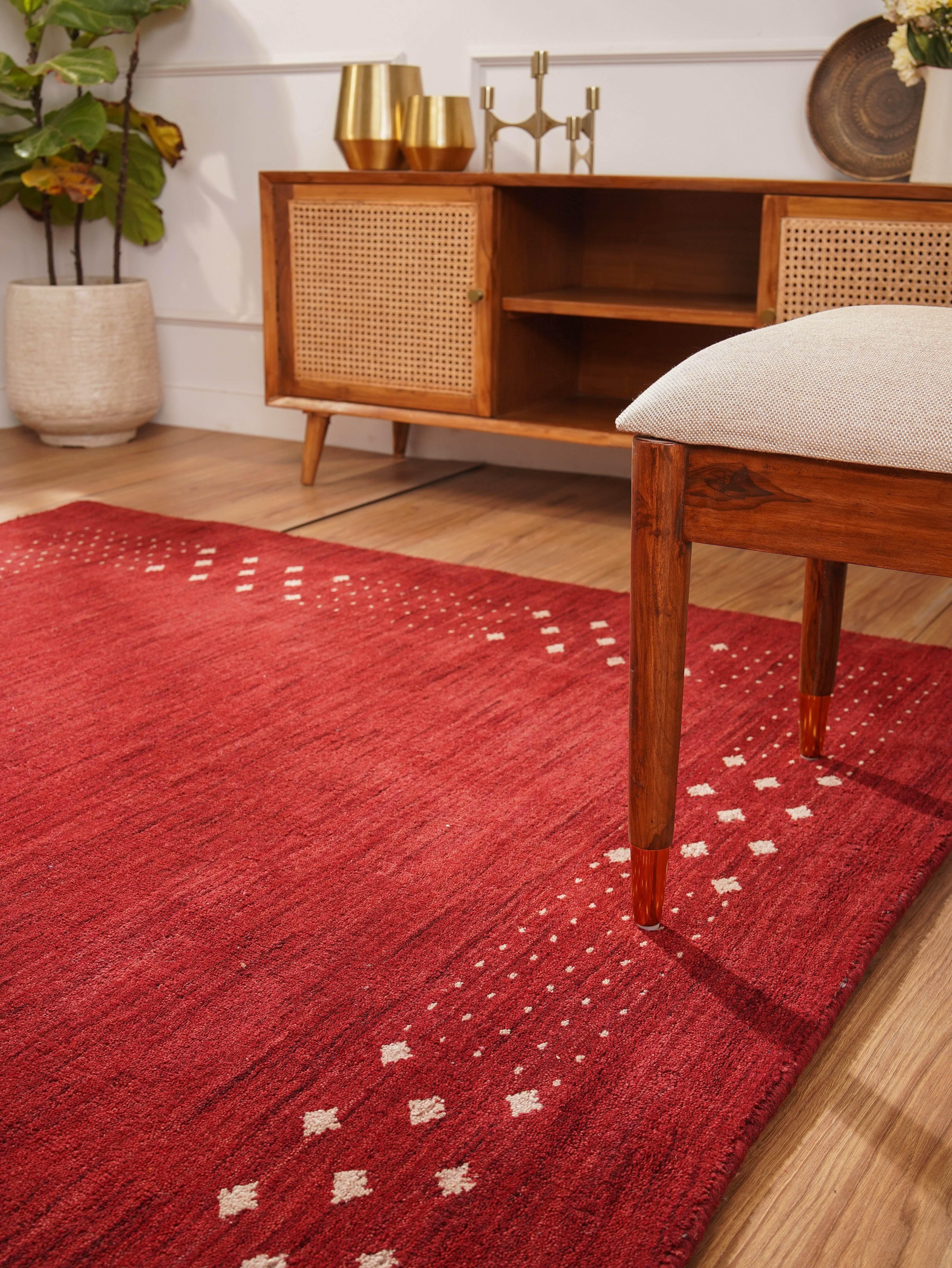 Hand Knotted Wool Rug - Premium Quality, Soft & Durable - Perfect for Living Room, Bedroom, or Office Decor