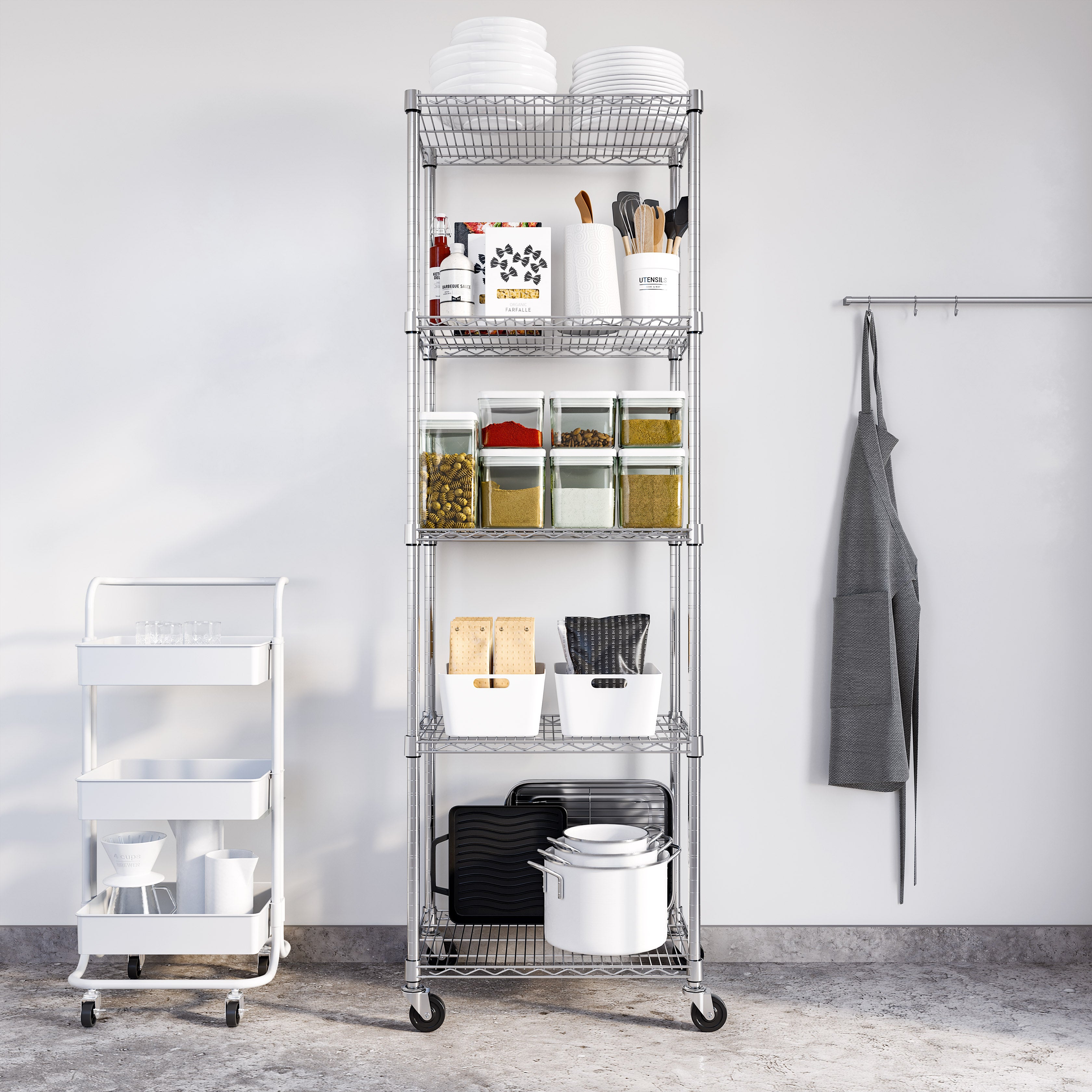 UltraDurable® 5 Tier NSF Certified Steel Shelving Unit - Heavy Duty Storage Rack for Garage, Warehouse, Kitchen & Pantry Organization