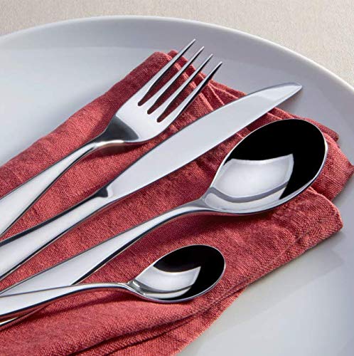Alessi Mami Dessert Fork - Premium Stainless Steel Silverware for Cake, Pastry & Dessert - Elegant Tableware for Dinner Parties, Tea Time & Special Occasions