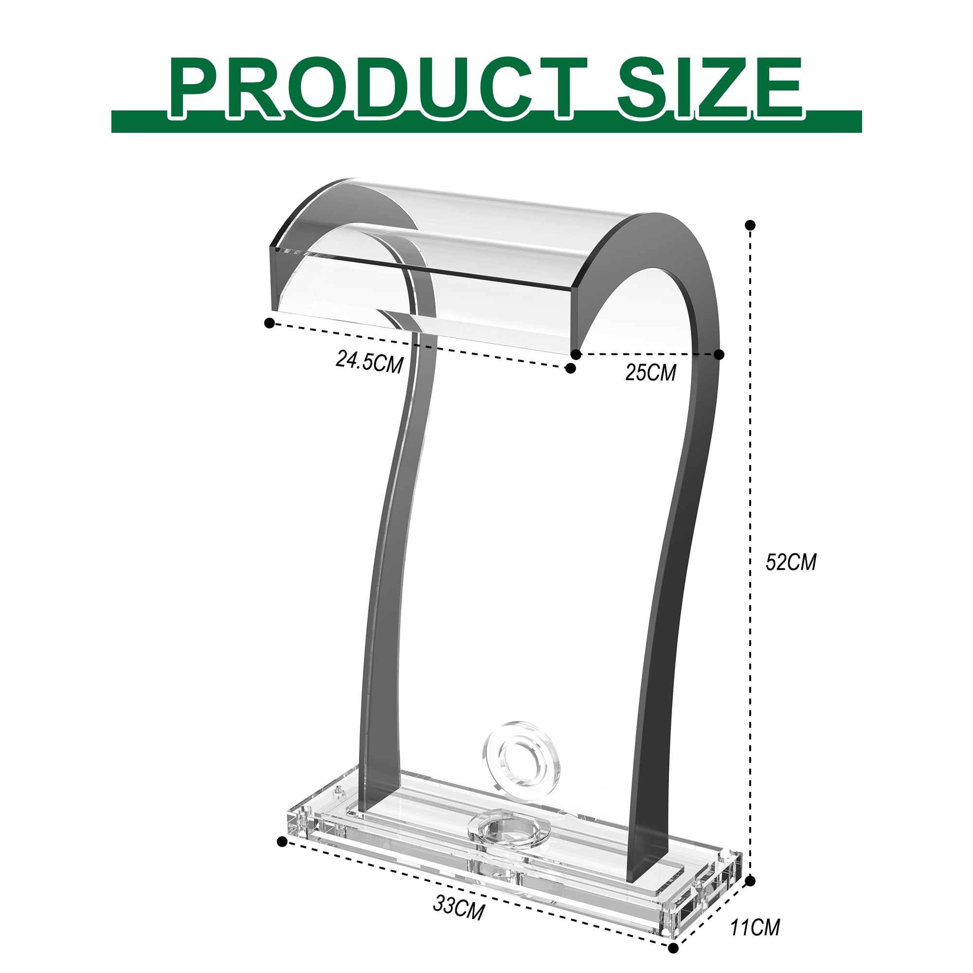 Transparent Acrylic Pool Waterfall Fountain 22.6