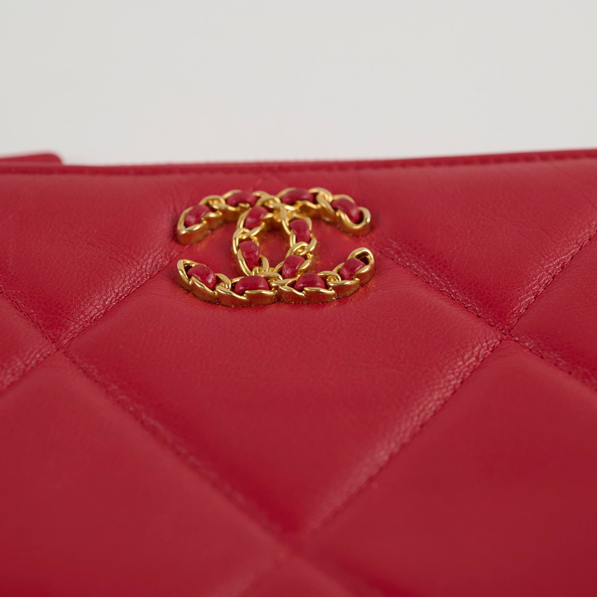 Authentic Chanel 19 Flap Bag in Red Lambskin Leather - Luxury Crossbody Pouch for Women | Perfect for Parties, Date Nights & Special Occasions
