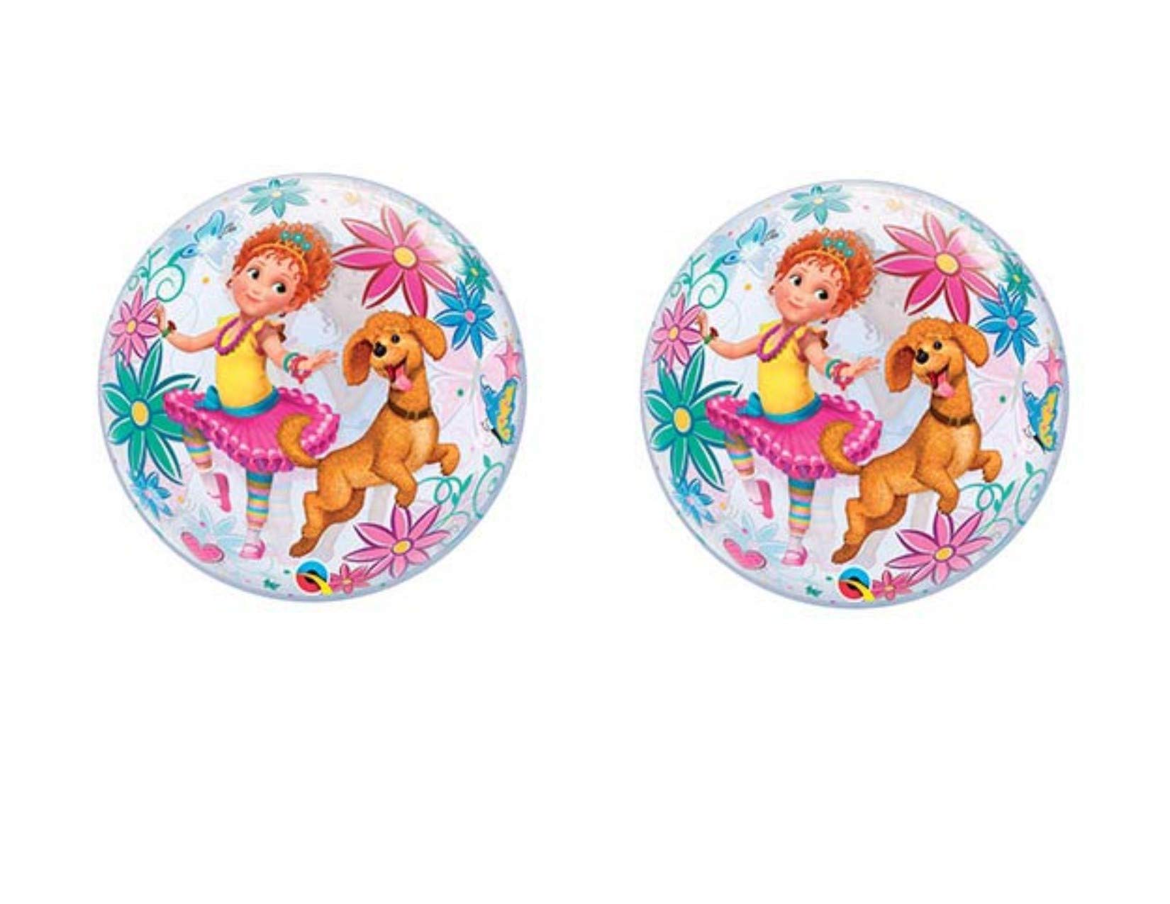 Fancy Nancy Balloon Decorations 2 Pack - 2 Premium Bubble Balloons for Birthday Parties, Baby Showers & Special Events - Perfect for Party Backdrops, Photo Booths & Room Decor