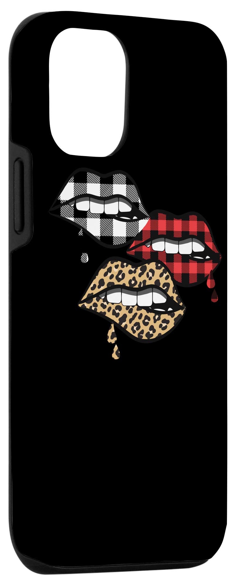 iPhone 12/12 Pro Case - Buffalo Plaid & Red Leopard Print Design - Perfect Gift for Women - Stylish Protection for Everyday Use & Special Occasions