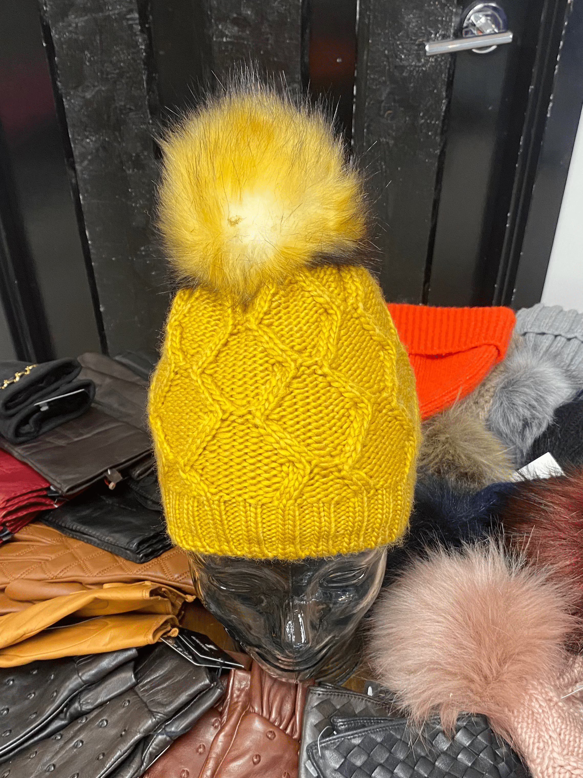 Cozy Knit Fleece Lined Pom Pom Winter Beanie Hat for Women - Warm Soft Cuffed Knit Hat for Cold Weather, Outdoor Activities & Fashion Accessories