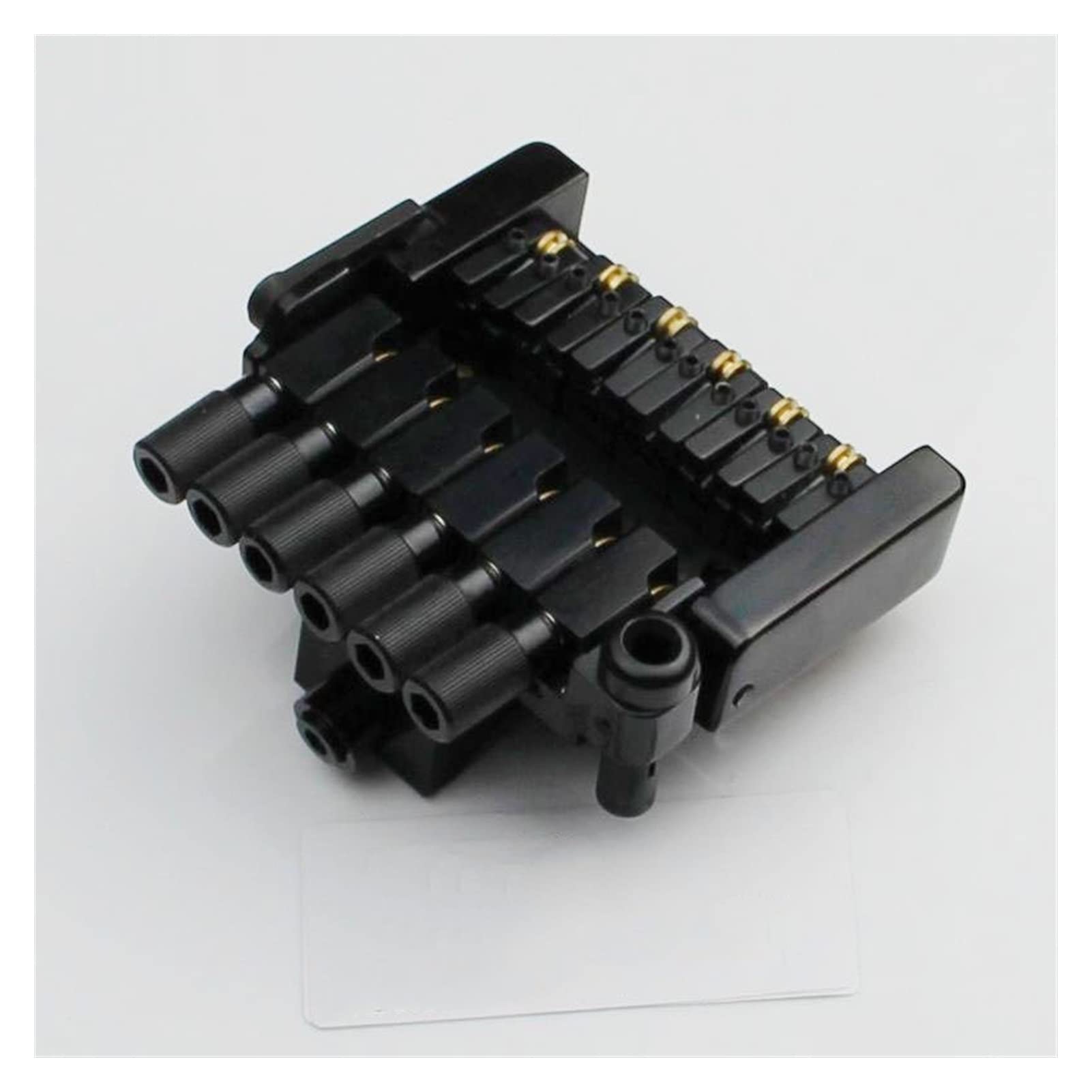 6 String Roller Saddle Tremolo Bridge Tailpiece for Headless Guitar - Replacement Guitar Bridge Parts | Perfect for Guitar Repair & Upgrade