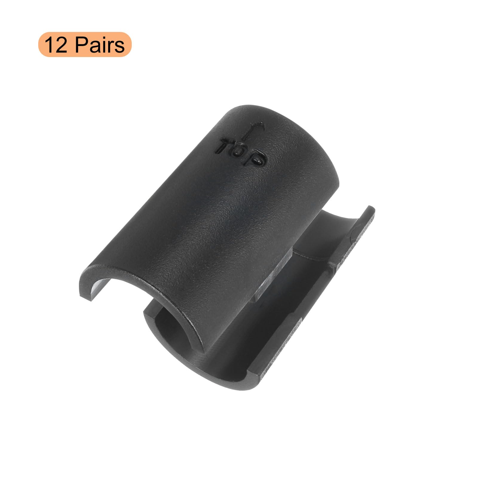 24pcs 5/8 Inch (16mm) Wire Shelf Clips - Plastic Shelving Sleeves Replacement for Wire Shelving System (12 Pairs) - Perfect for Kitchen, Garage & Closet Organization