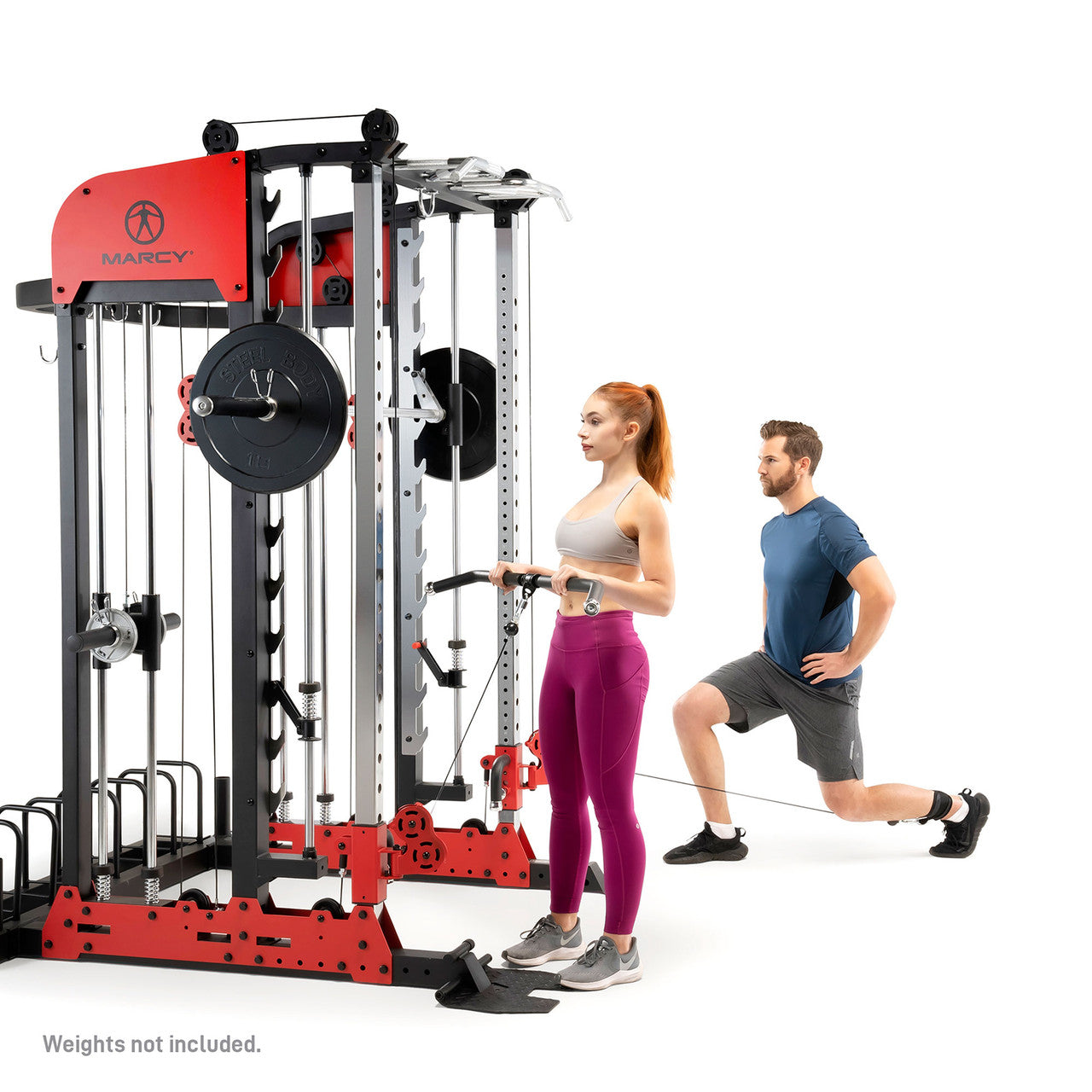 Marcy Pro Deluxe Smith Cage Home Gym System SM 7553 - Full Body Workout Equipment for Strength Training - Perfect for Home Gym & Personal Fitness Studio