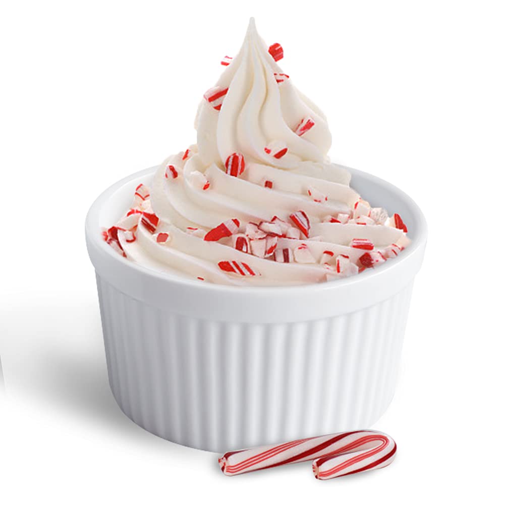 Set of 4 White 14oz Porcelain Souffle Ramekins - Oven & Microwave Safe Baking Dishes for Creme Brulee, Desserts, Sauces & Puddings | Perfect for Home Cooking, Meal Prep & Elegant Dinner Parties