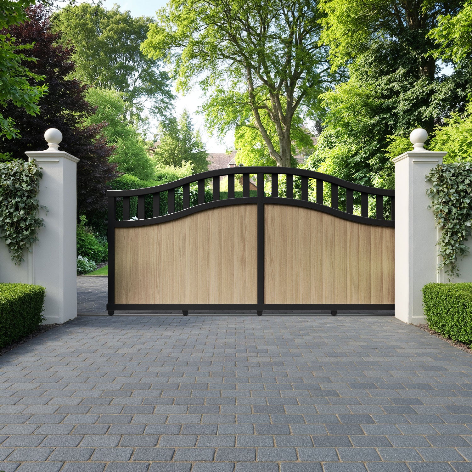 Chatsworth Aluminum Sliding Driveway Gate - Heavy Duty High Middle Security Gate for Residential & Commercial Use | Perfect for Driveways, Backyards, and Property Entrances