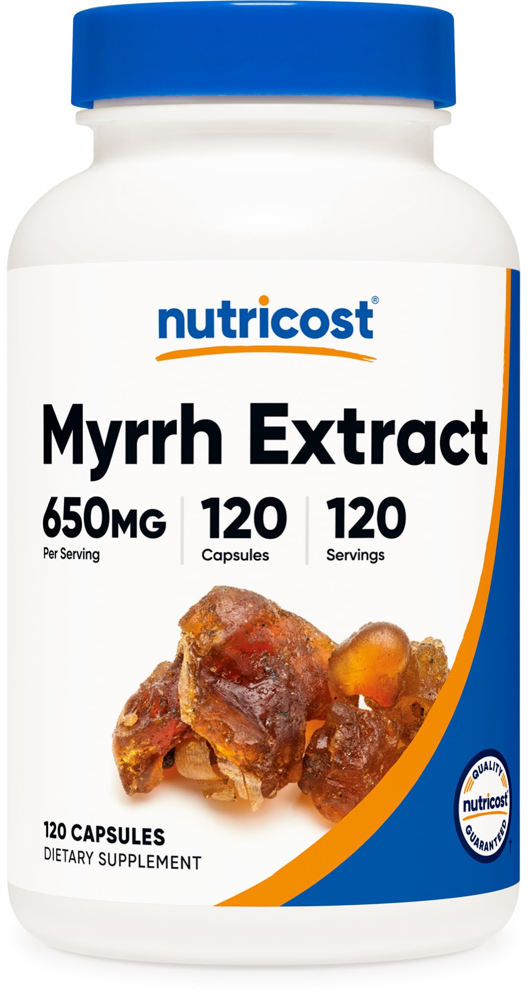 Nutricost Myrrh Extract 650mg Capsules (120 Count) - Gluten Free, Vegetarian, Non-GMO Supplement for Digestive Support & Immune Health