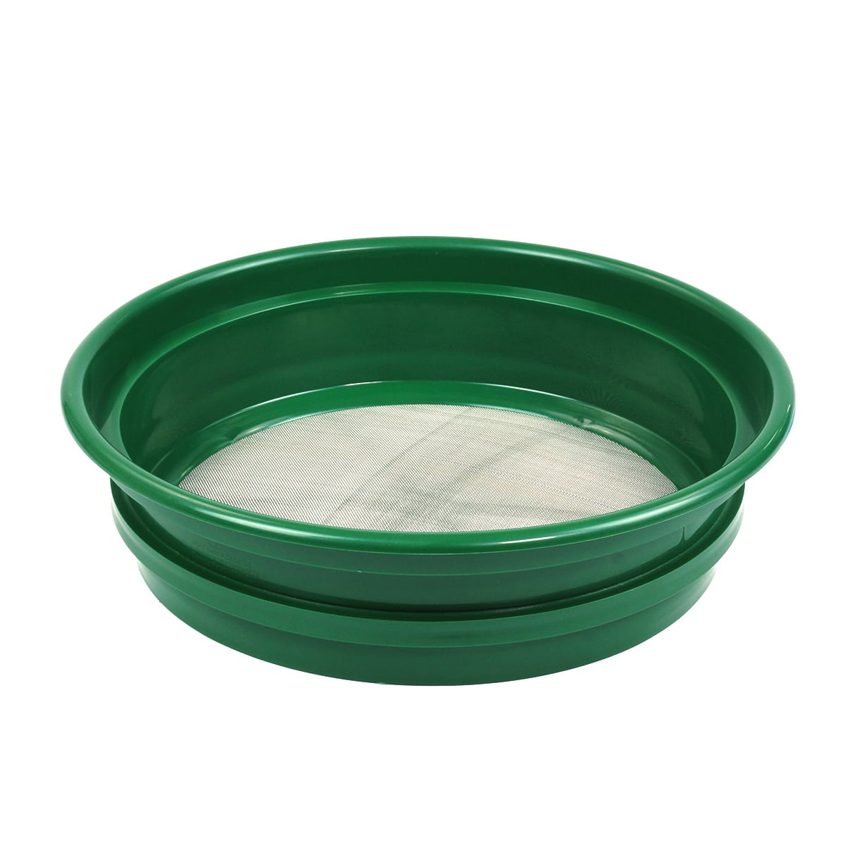 3-Piece Green Plastic Gold Sifting Pan Classifier Set - Stackable Mesh Sizes 1/20 & 1/70 - Perfect for Gold Prospecting, Gem Hunting & Outdoor Adventures